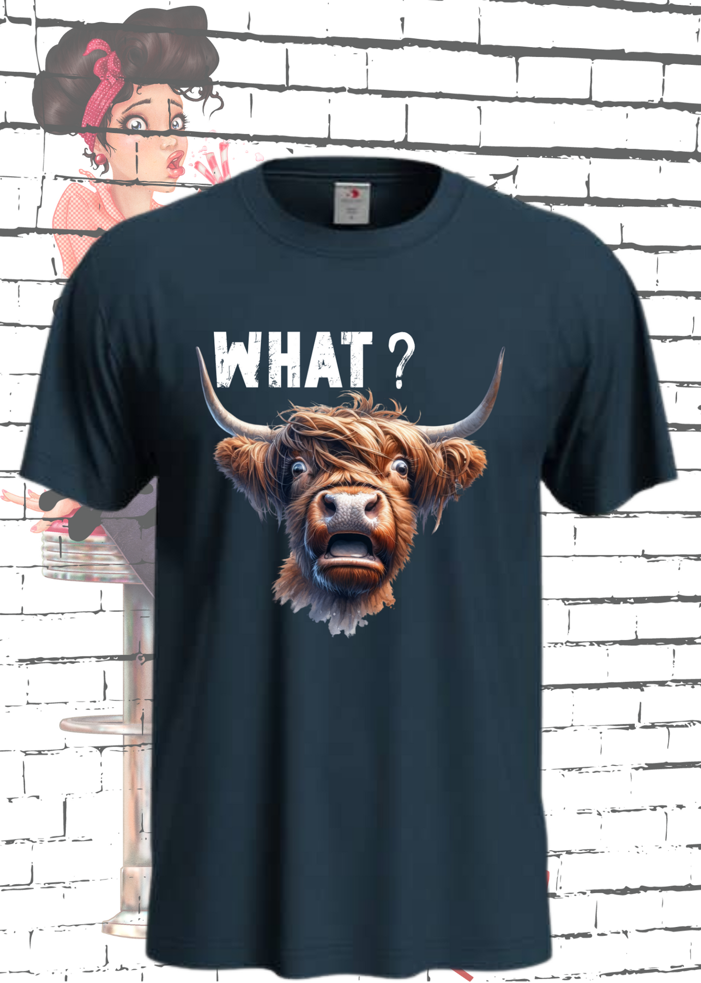 ๐ What?! Highland Kuh Unisex T-Shirt - Verwirrt aber Sรผร! ๐ค๐ด๓ ง๓ ข๓ ณ๓ ฃ๓ ด๓ ฟ