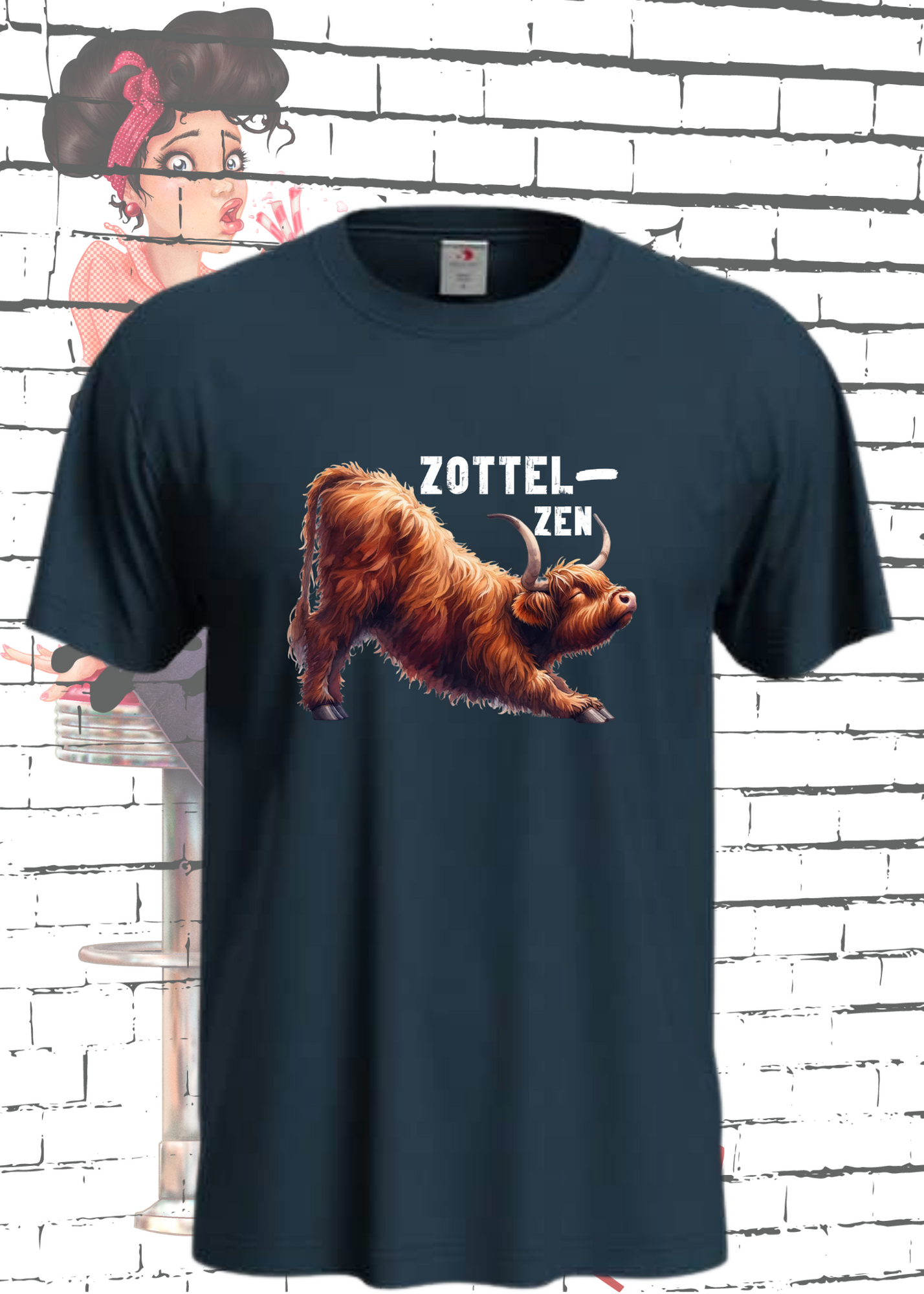 π Highland Kuh Unisex T-Shirt π§ββοΈ Zottel-Zen ποΈ Entspannte Vibes