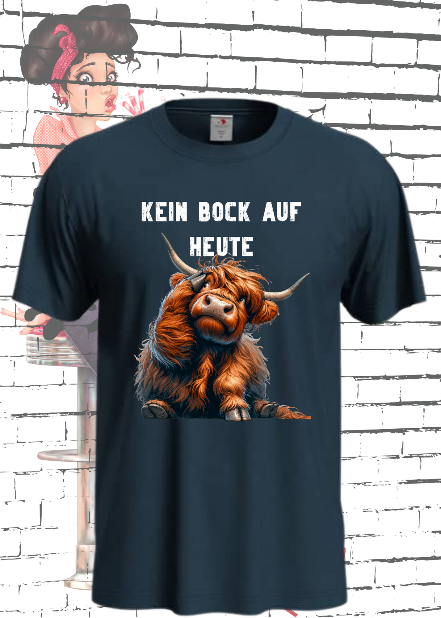 π Highland Kuh Unisex T-Shirt π΄ Kein Bock auf heute! π Montags-Mood