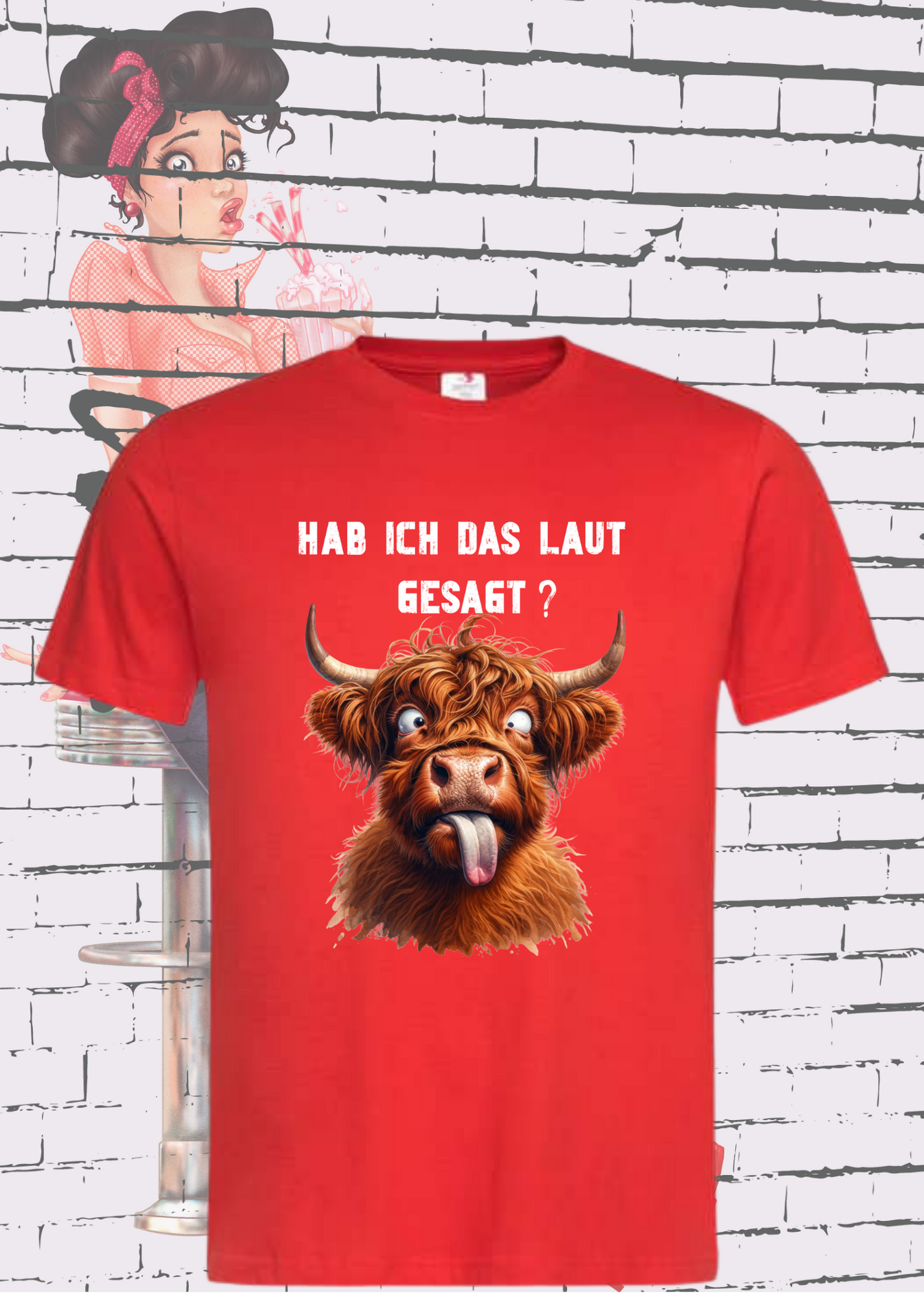 ๐ Highland Kuh Unisex T-Shirt - Hab ich das laut gesagt? | Lustiges Entspannungs-Shirt
