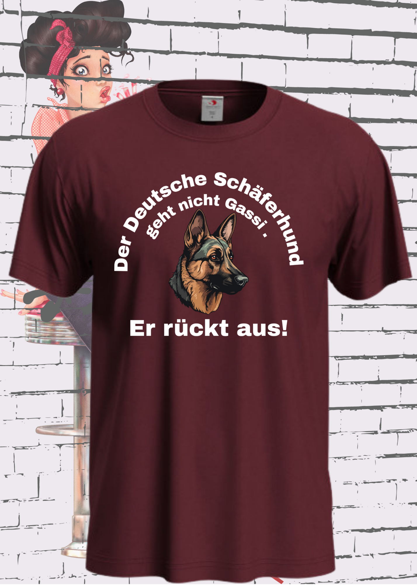 🐕🦺 Unisex T-Shirt - Der deutsche Schäferhund geht nicht Gassi. Er rückt aus! 🚨