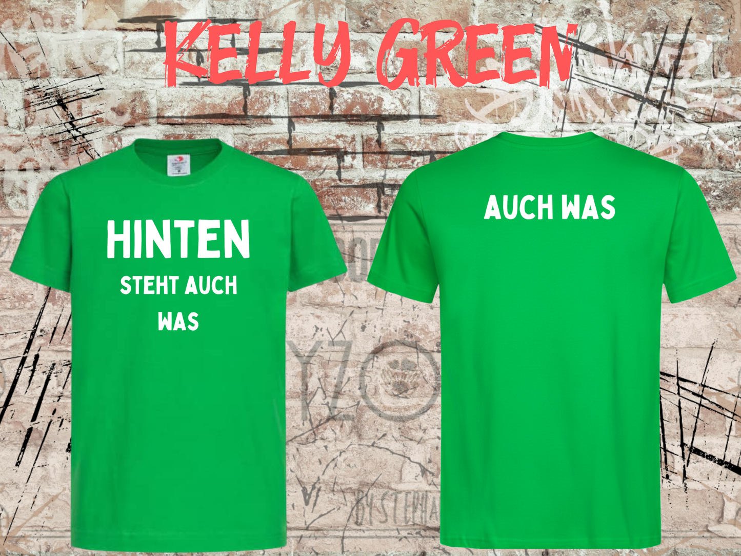 Hinten steht auch was – Lustiges Front & Back T-Shirt | Witziges Sprüche Shirt Damen & Herren
