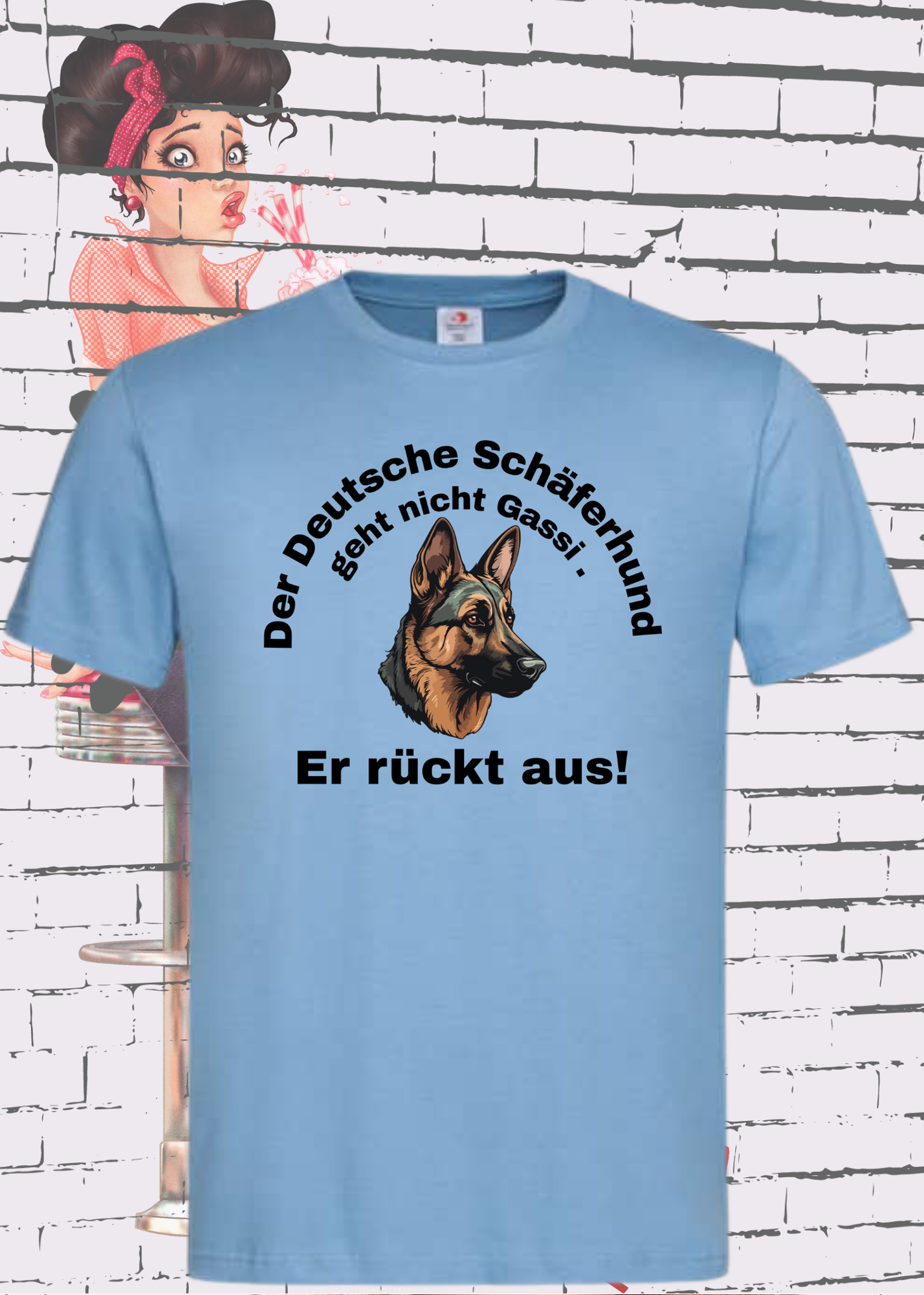 🐕🦺 Unisex T-Shirt - Der deutsche Schäferhund geht nicht Gassi. Er rückt aus! 🚨