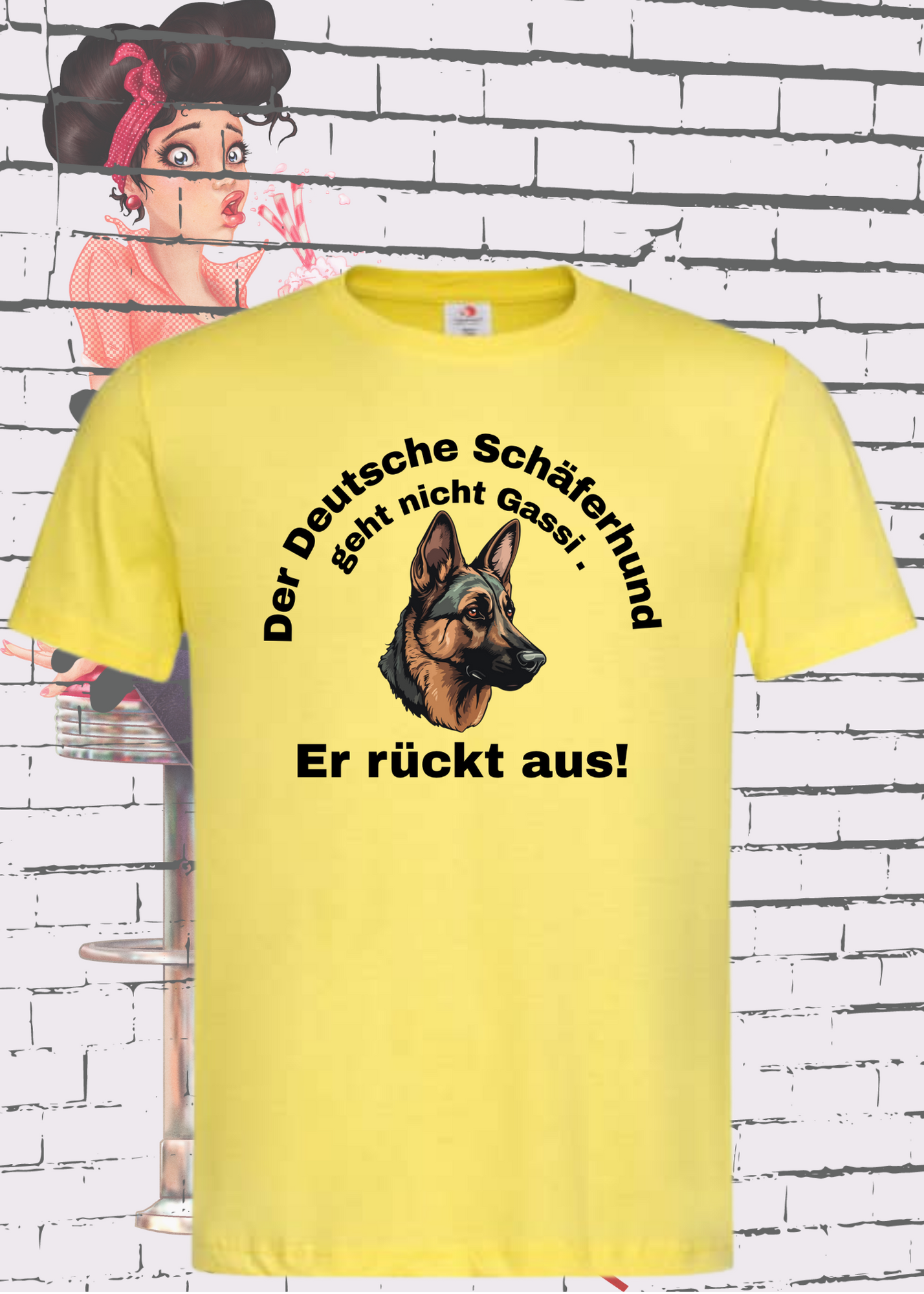 🐕🦺 Unisex T-Shirt - Der deutsche Schäferhund geht nicht Gassi. Er rückt aus! 🚨