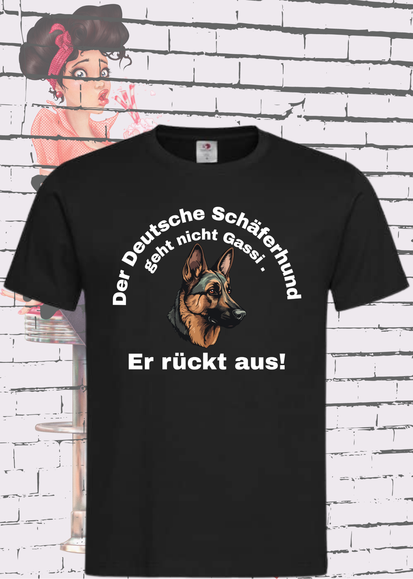 🐕🦺 Unisex T-Shirt - Der deutsche Schäferhund geht nicht Gassi. Er rückt aus! 🚨