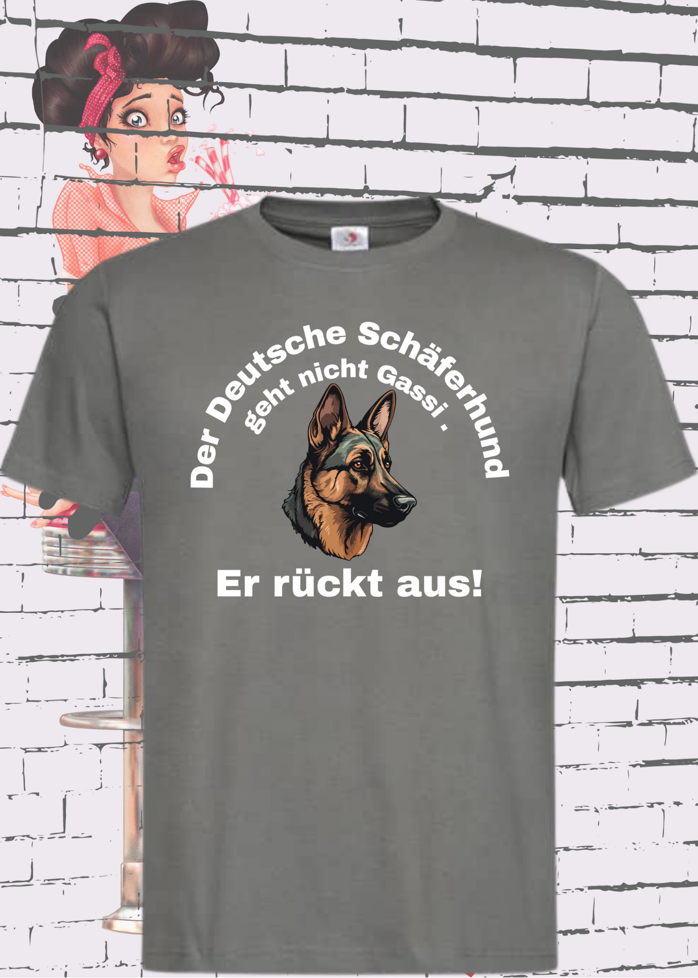 🐕🦺 Unisex T-Shirt - Der deutsche Schäferhund geht nicht Gassi. Er rückt aus! 🚨