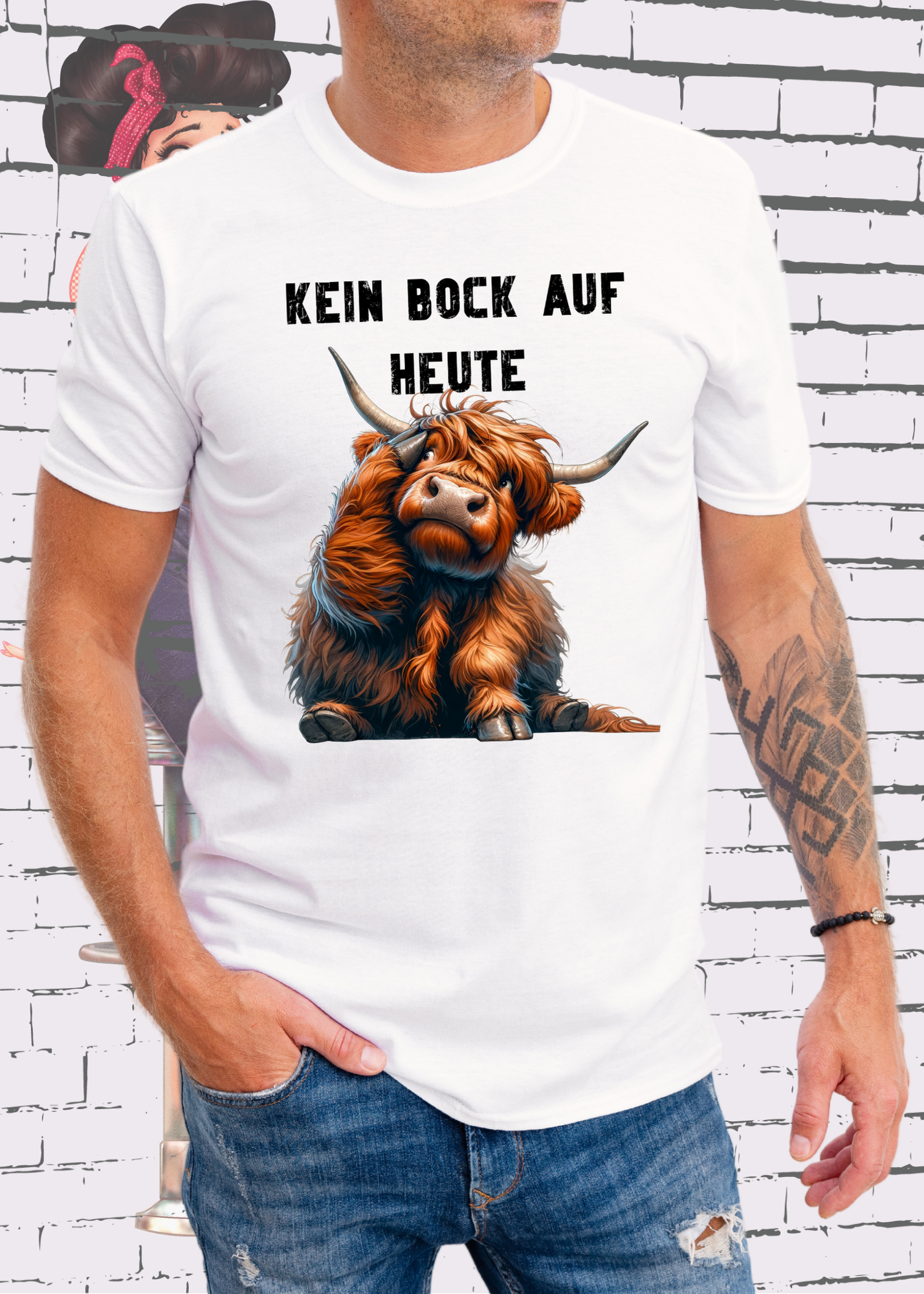 π Highland Kuh Unisex T-Shirt π΄ Kein Bock auf heute! π Montags-Mood
