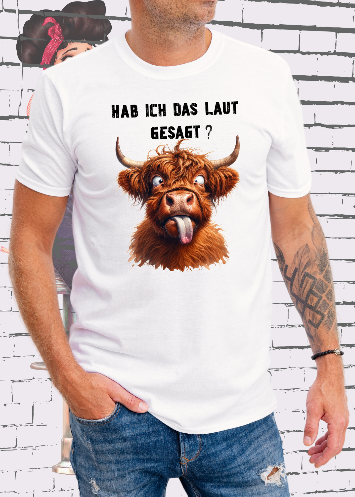 ๐ Highland Kuh Unisex T-Shirt - Hab ich das laut gesagt? | Lustiges Entspannungs-Shirt