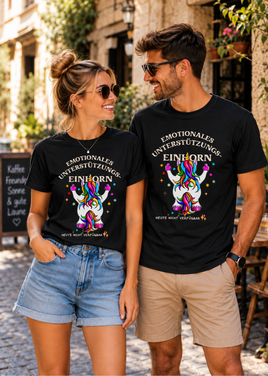 Emotionales Unterstützungs-Einhorn T-Shirt – Lustiges Unicorn Shirt Damen Herren