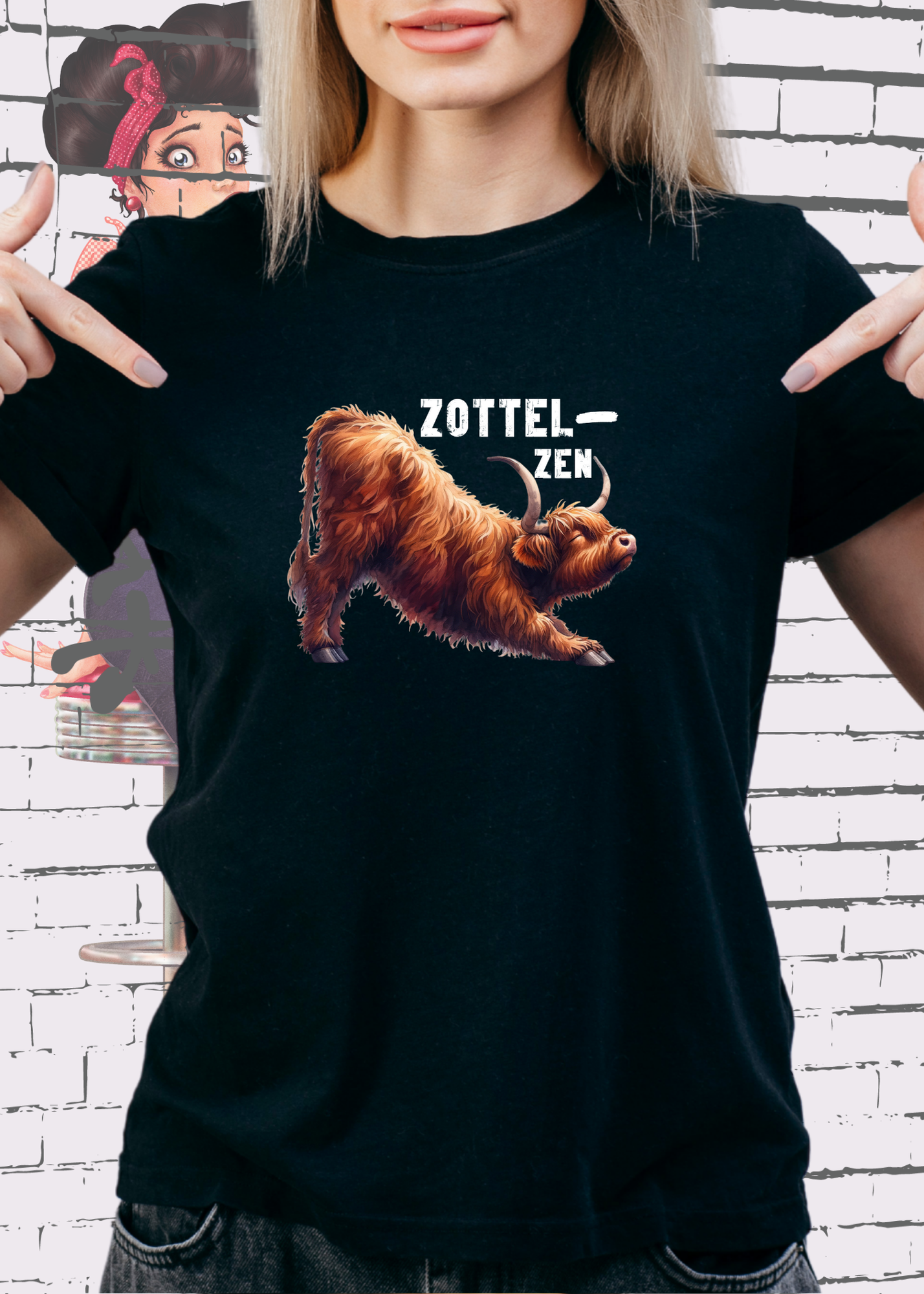 π Highland Kuh Unisex T-Shirt π§ββοΈ Zottel-Zen ποΈ Entspannte Vibes