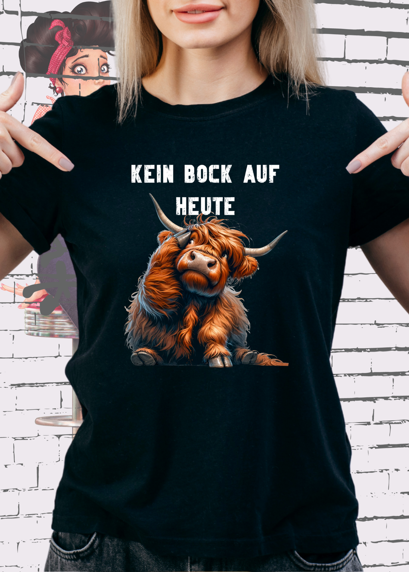 π Highland Kuh Unisex T-Shirt π΄ Kein Bock auf heute! π Montags-Mood