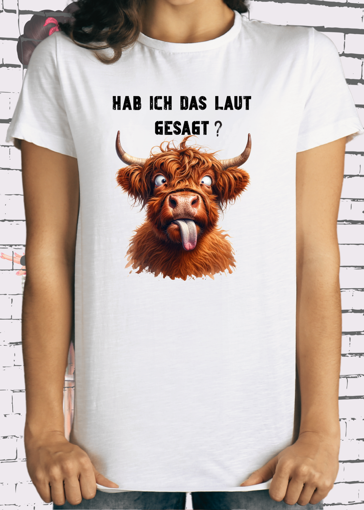 ๐ Highland Kuh Unisex T-Shirt - Hab ich das laut gesagt? | Lustiges Entspannungs-Shirt