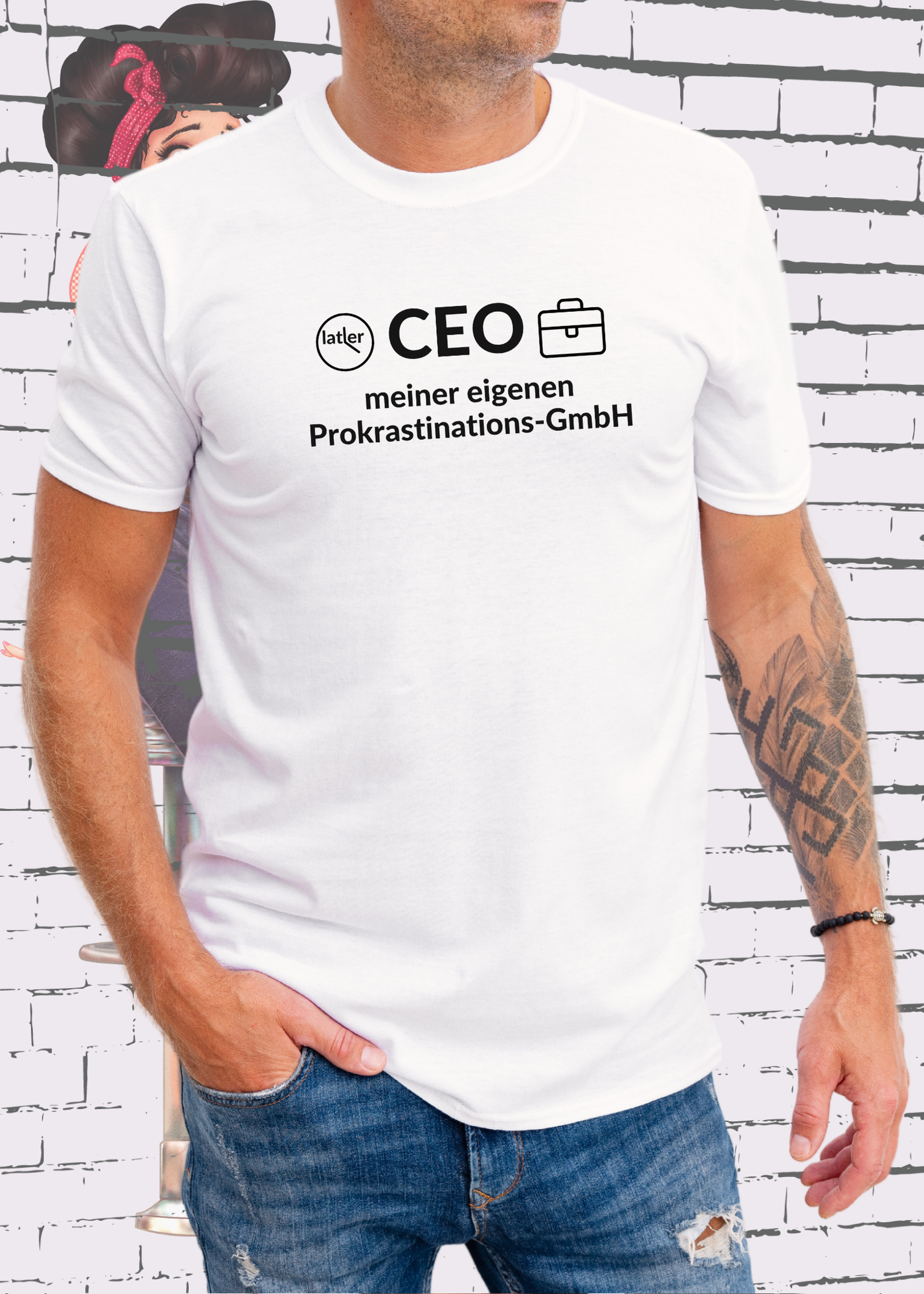 🏢 Unisex T-Shirt: CEO meiner eigenen Prokrastinations GmbH