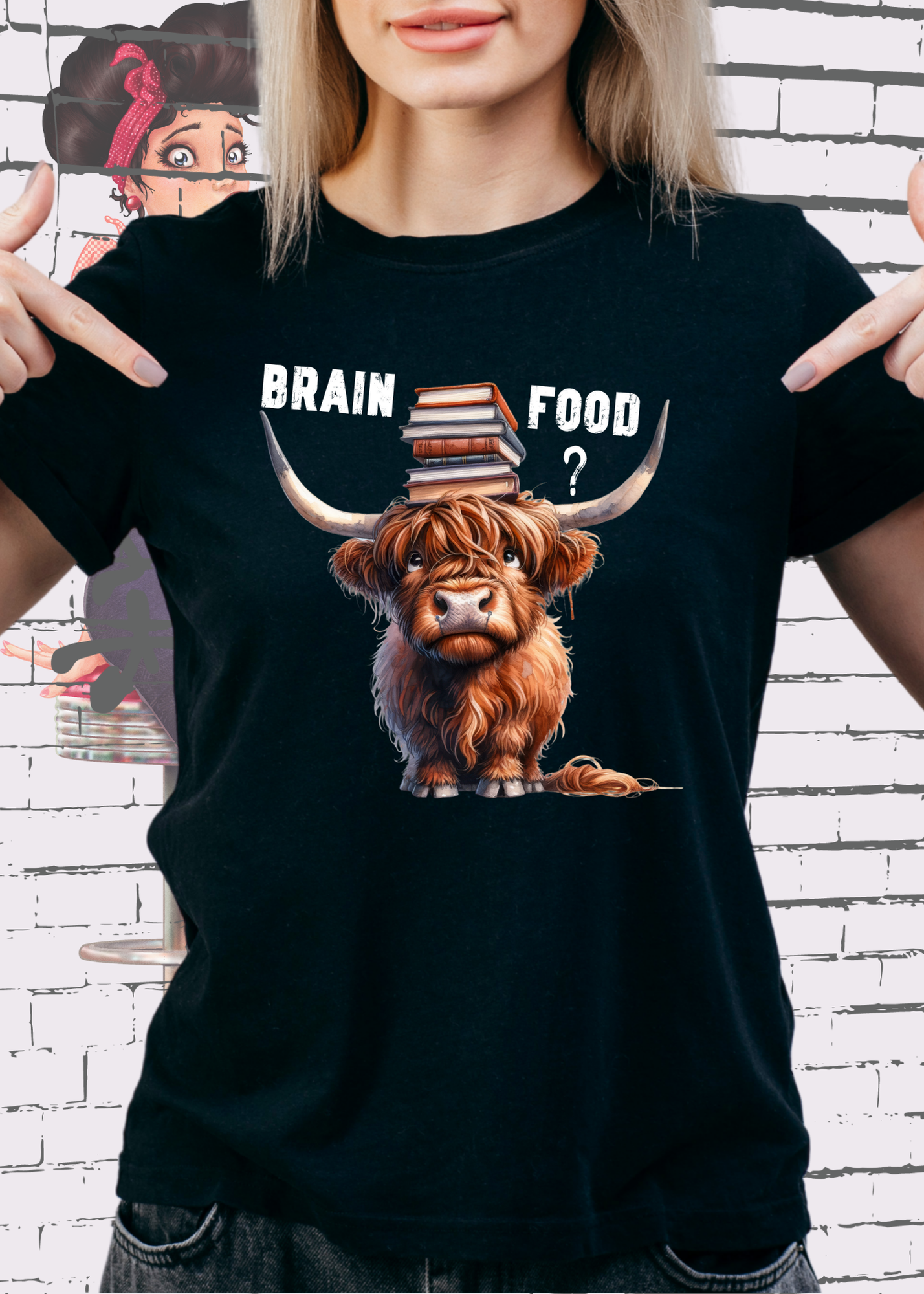 π Highland Kuh Unisex T-Shirt Brain food? π§ π€