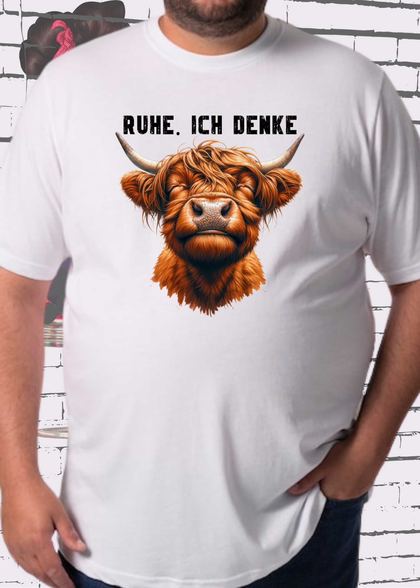 π Highland Kuh Unisex T-Shirt - Ruhe! Ich denke... π΄π§
