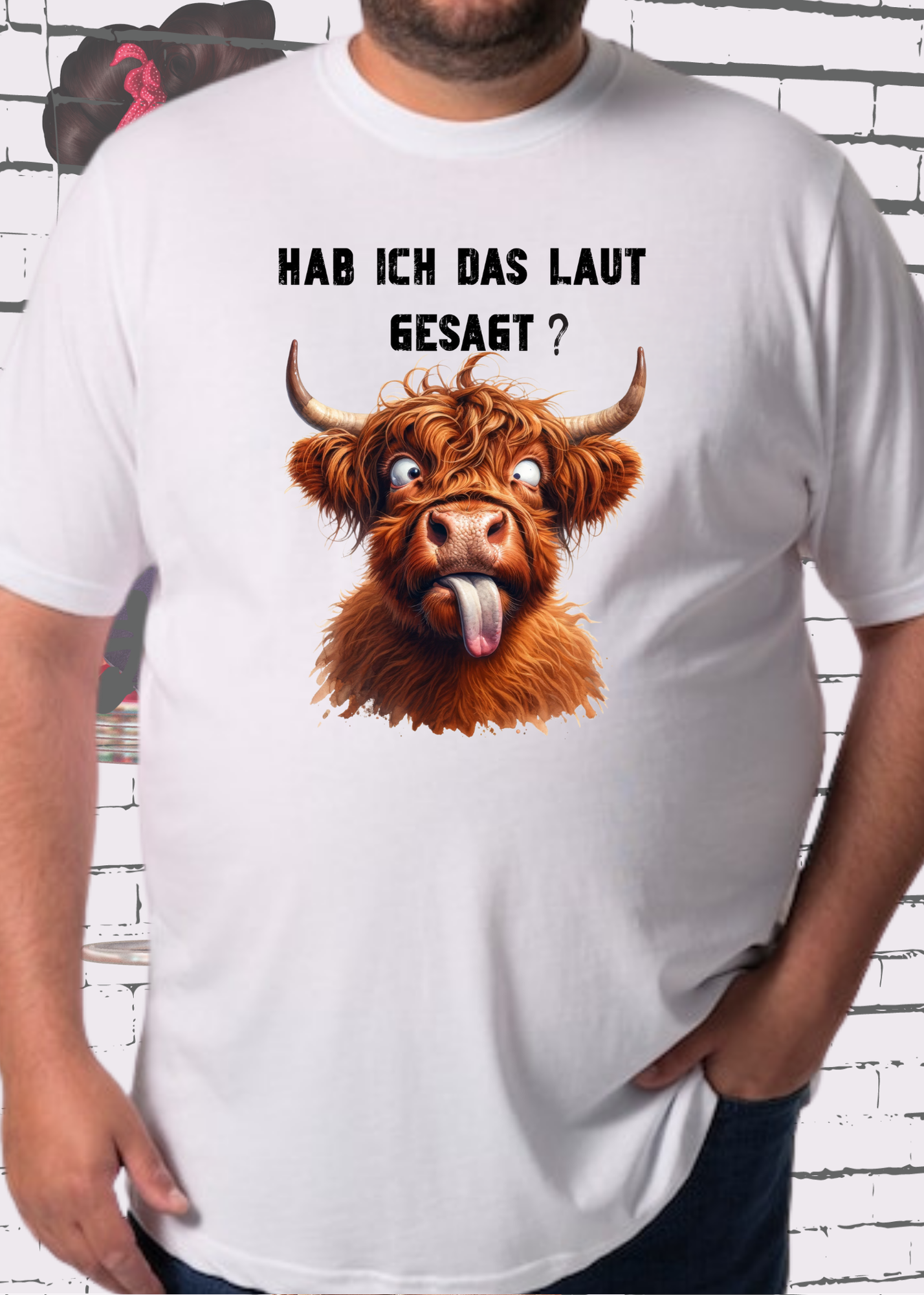 ๐ Highland Kuh Unisex T-Shirt - Hab ich das laut gesagt? | Lustiges Entspannungs-Shirt