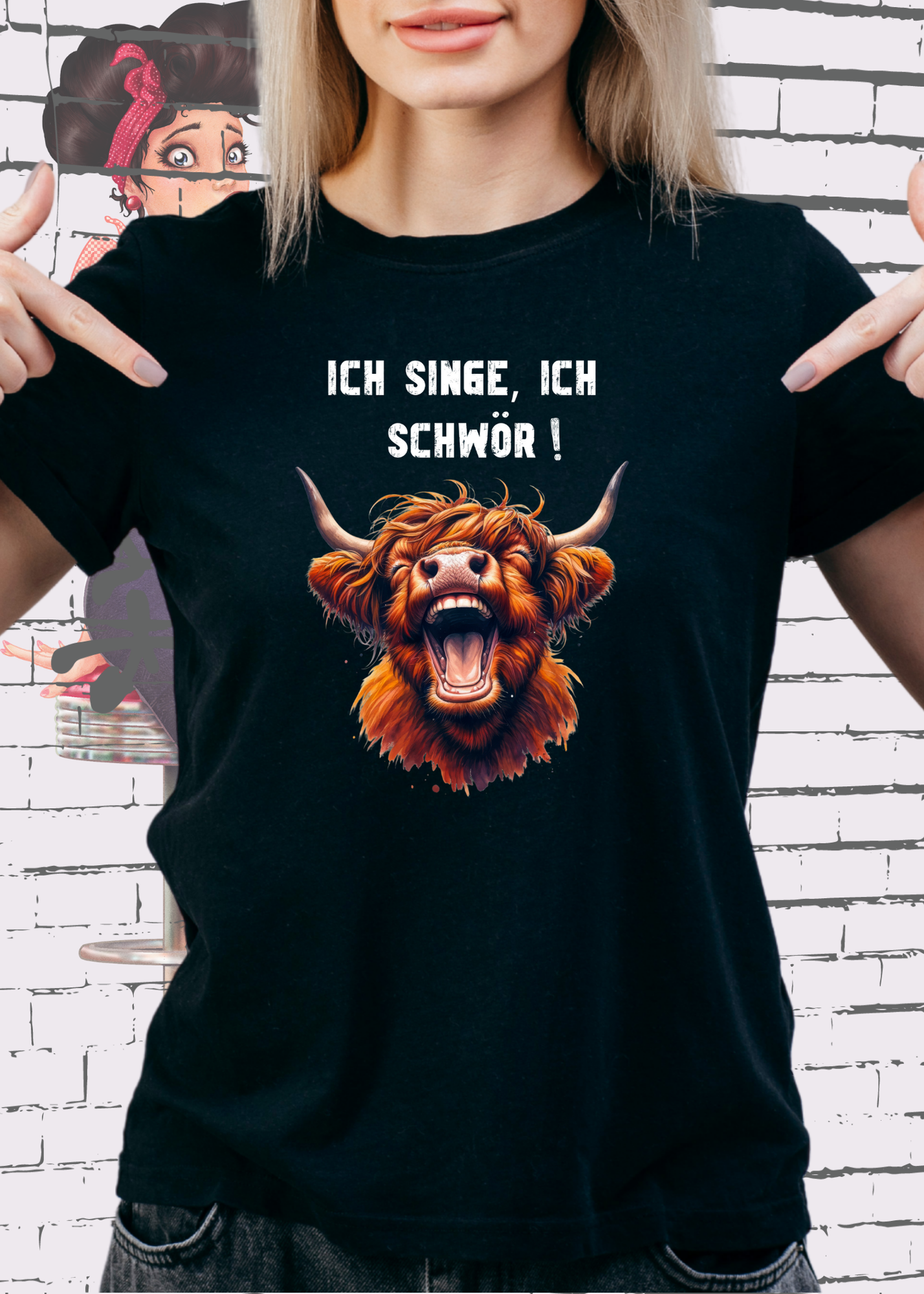 🐄 Highland Kuh Unisex T-Shirt - Ich singe, ich schwör! 🎵 (Spoiler: Sie schreit!)