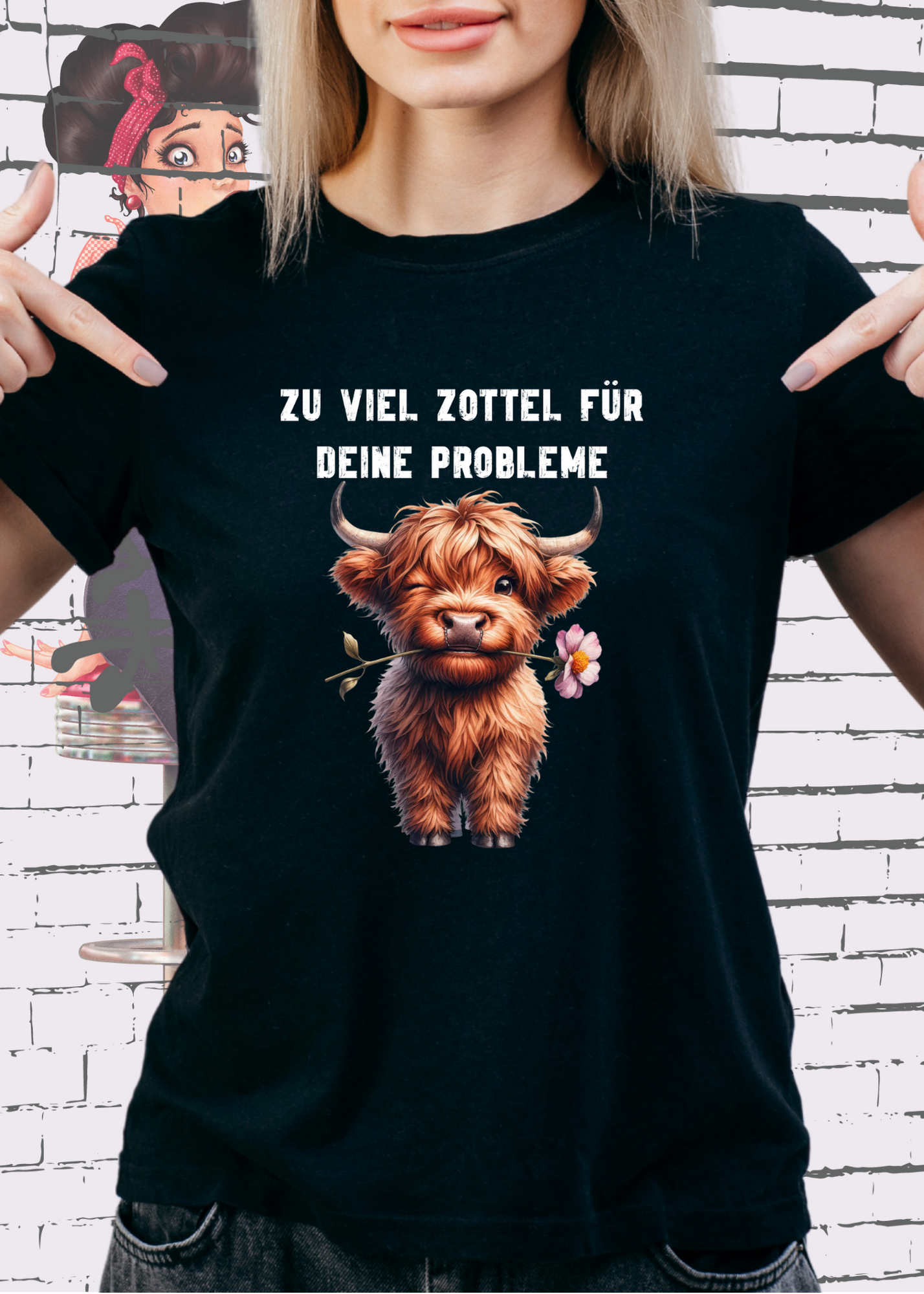 ๐ Highland Kuh Unisex T-Shirt - Zu viel Zottel fรผr Deine Probleme! ๐