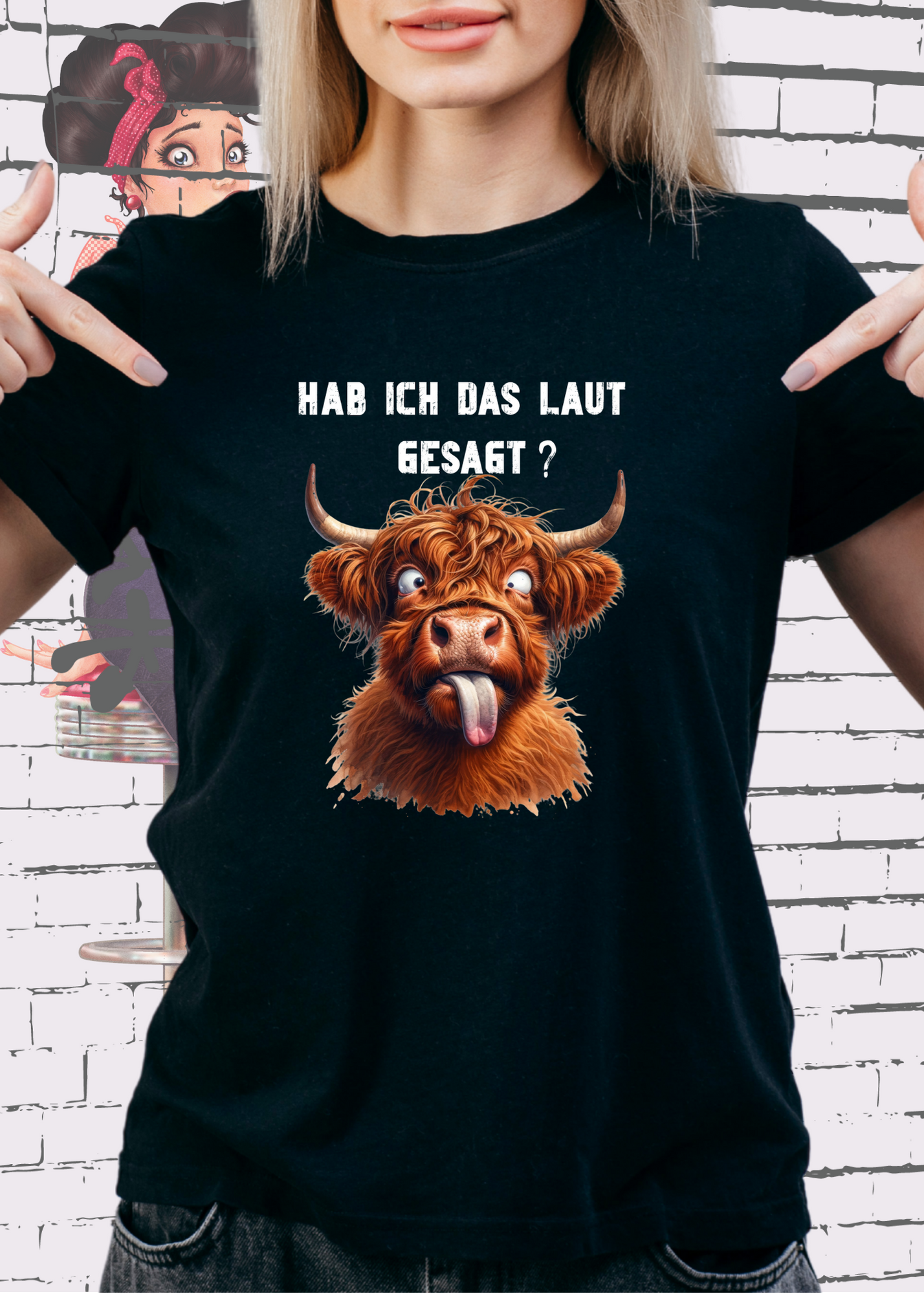๐ Highland Kuh Unisex T-Shirt - Hab ich das laut gesagt? | Lustiges Entspannungs-Shirt