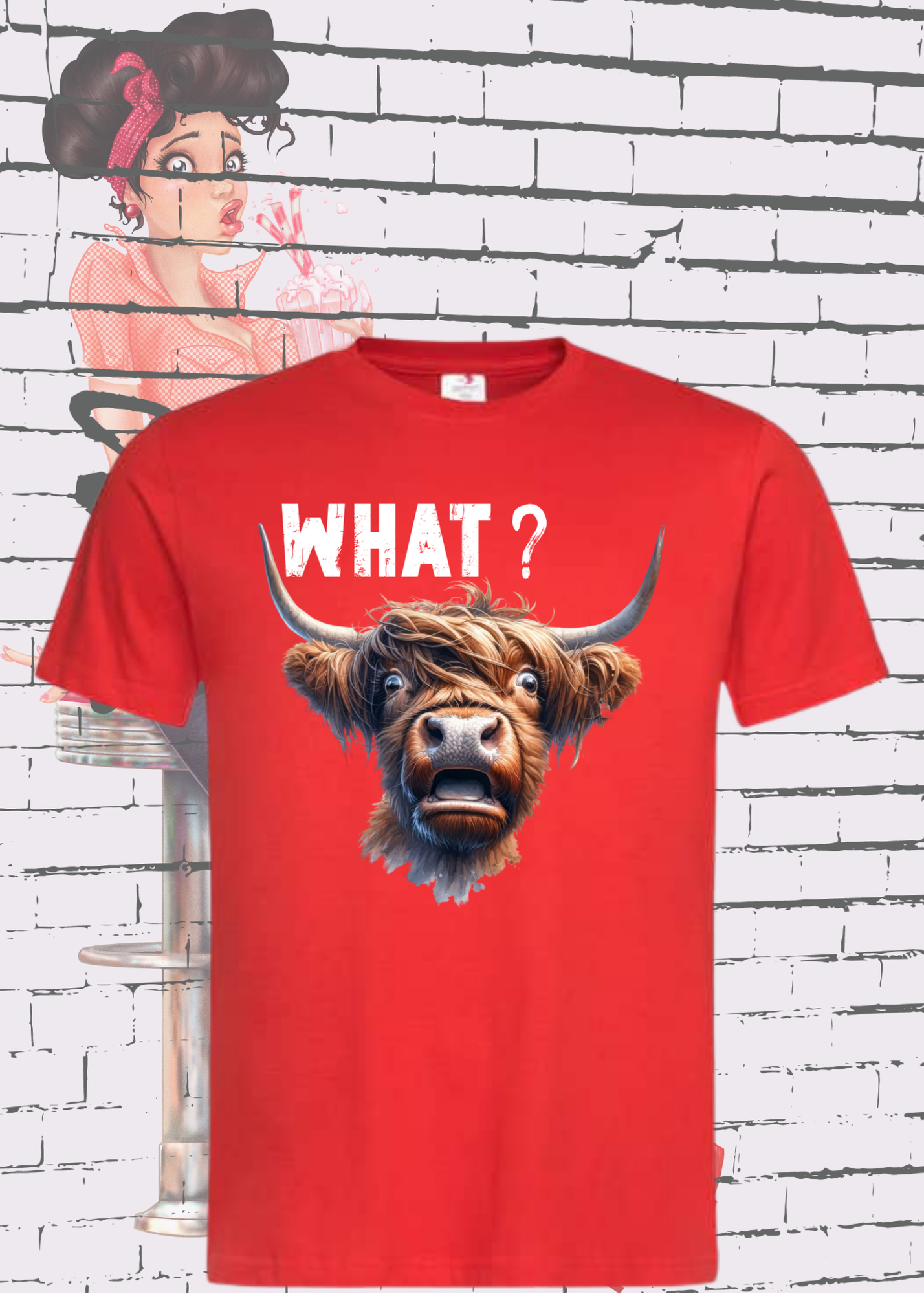 ๐ What?! Highland Kuh Unisex T-Shirt - Verwirrt aber Sรผร! ๐ค๐ด๓ ง๓ ข๓ ณ๓ ฃ๓ ด๓ ฟ