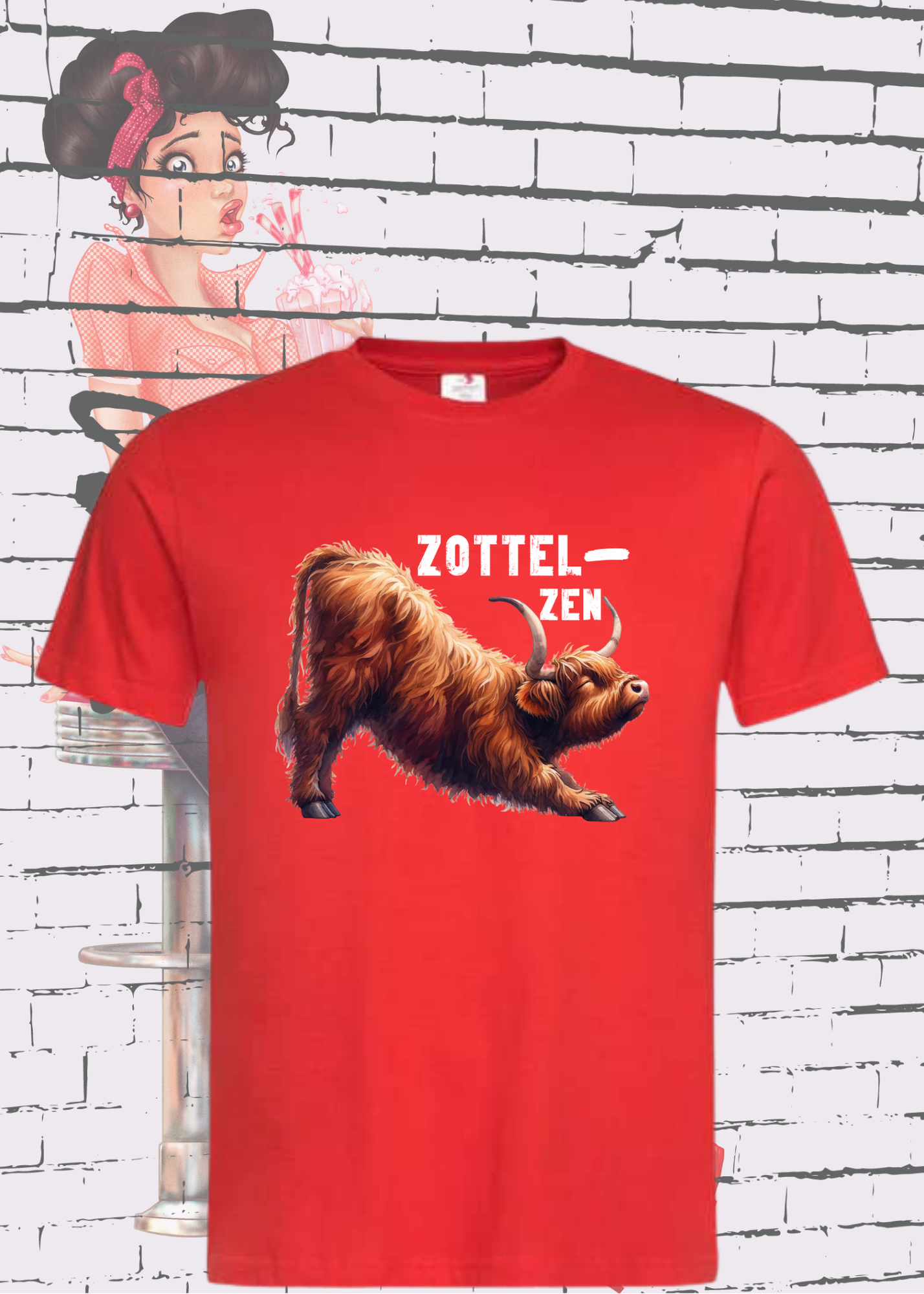 π Highland Kuh Unisex T-Shirt π§ββοΈ Zottel-Zen ποΈ Entspannte Vibes