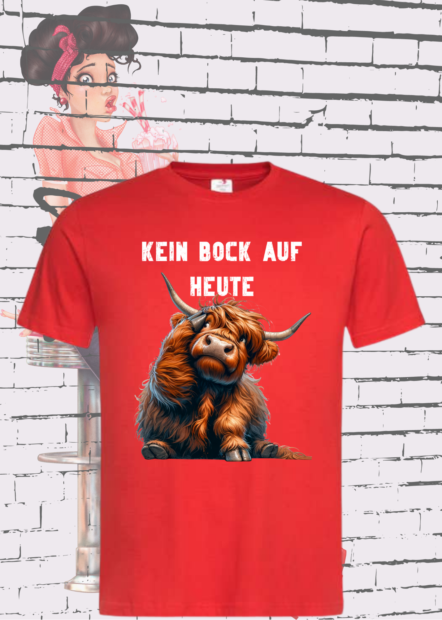 π Highland Kuh Unisex T-Shirt π΄ Kein Bock auf heute! π Montags-Mood