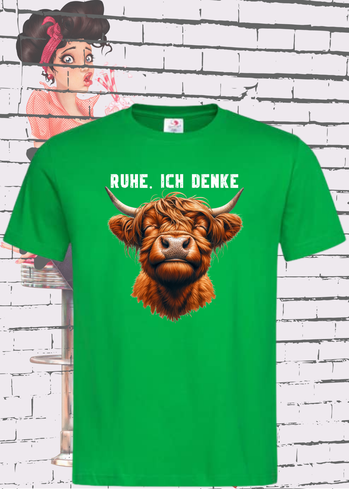 π Highland Kuh Unisex T-Shirt - Ruhe! Ich denke... π΄π§