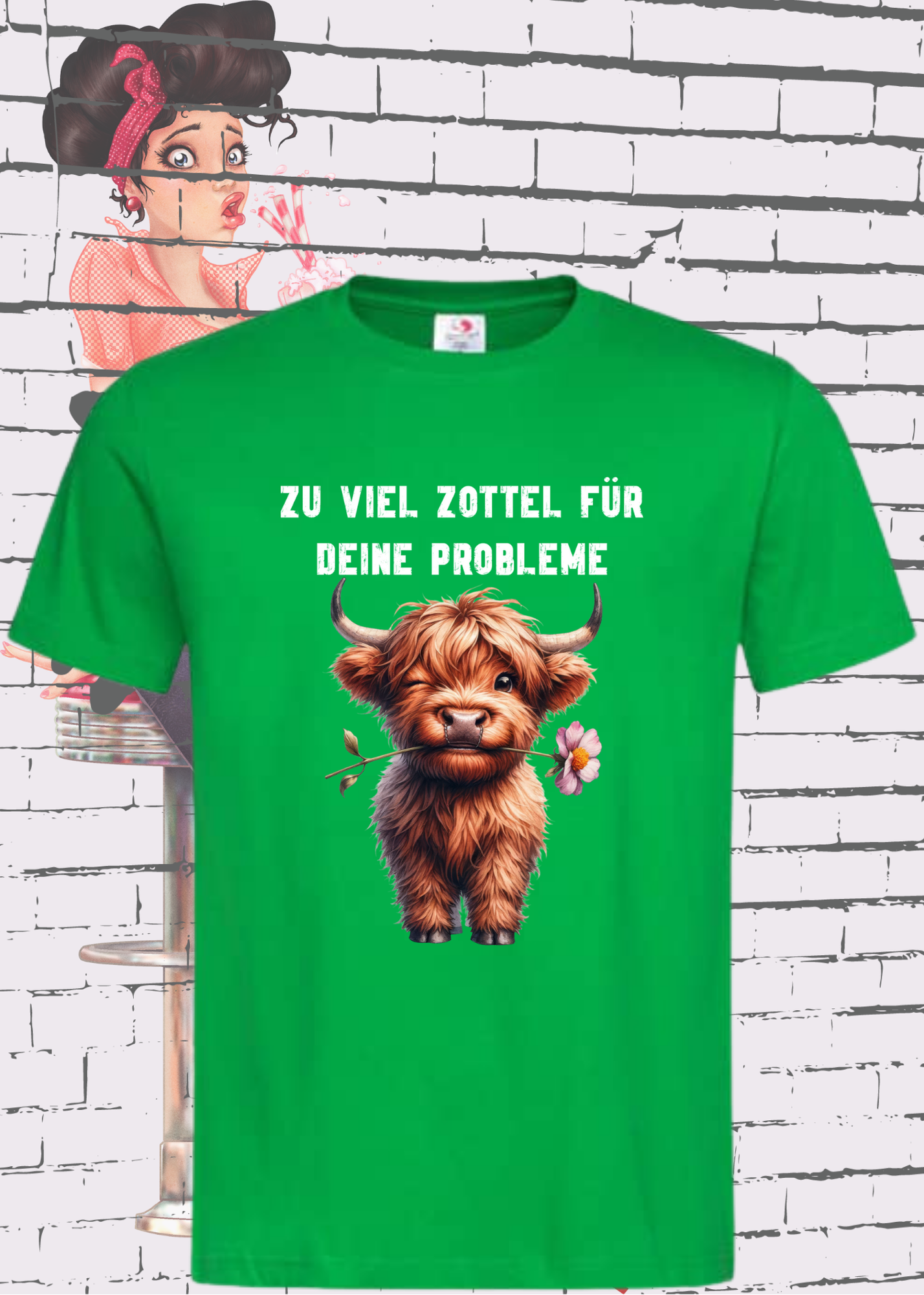 ๐ Highland Kuh Unisex T-Shirt - Zu viel Zottel fรผr Deine Probleme! ๐