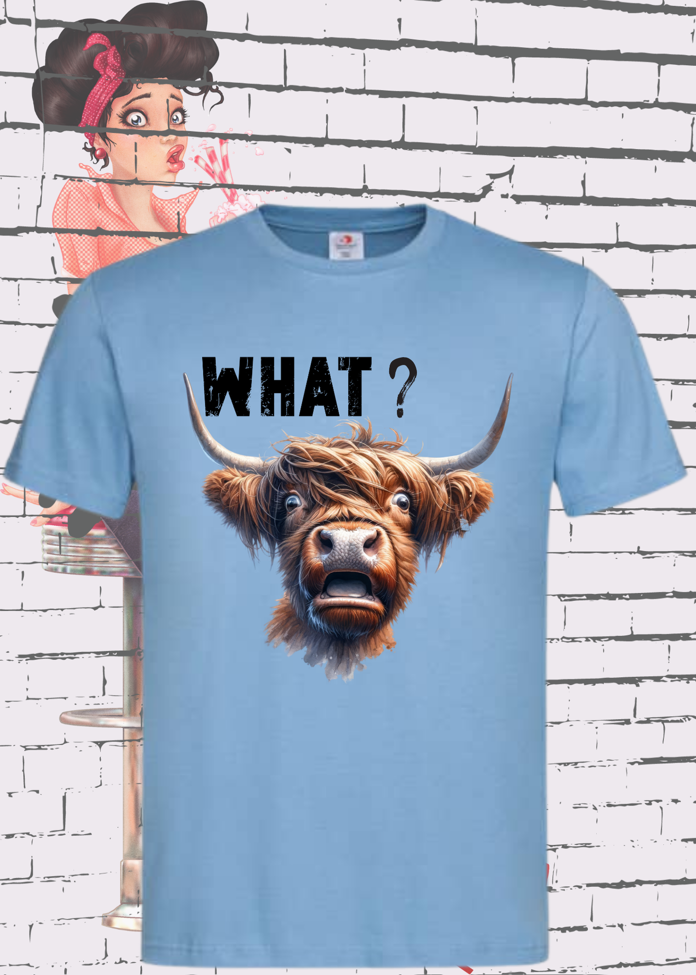 ๐ What?! Highland Kuh Unisex T-Shirt - Verwirrt aber Sรผร! ๐ค๐ด๓ ง๓ ข๓ ณ๓ ฃ๓ ด๓ ฟ