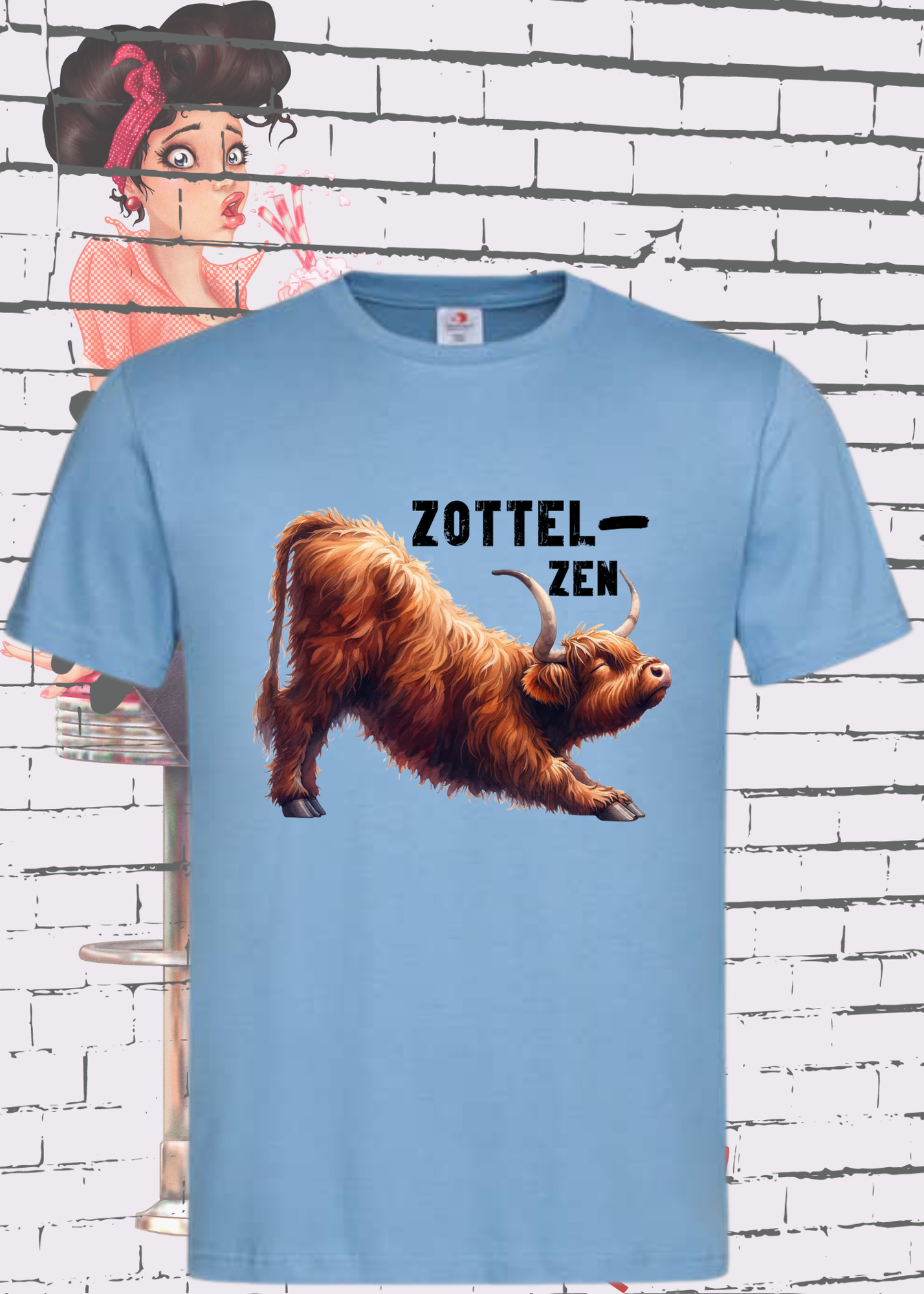 π Highland Kuh Unisex T-Shirt π§ββοΈ Zottel-Zen ποΈ Entspannte Vibes