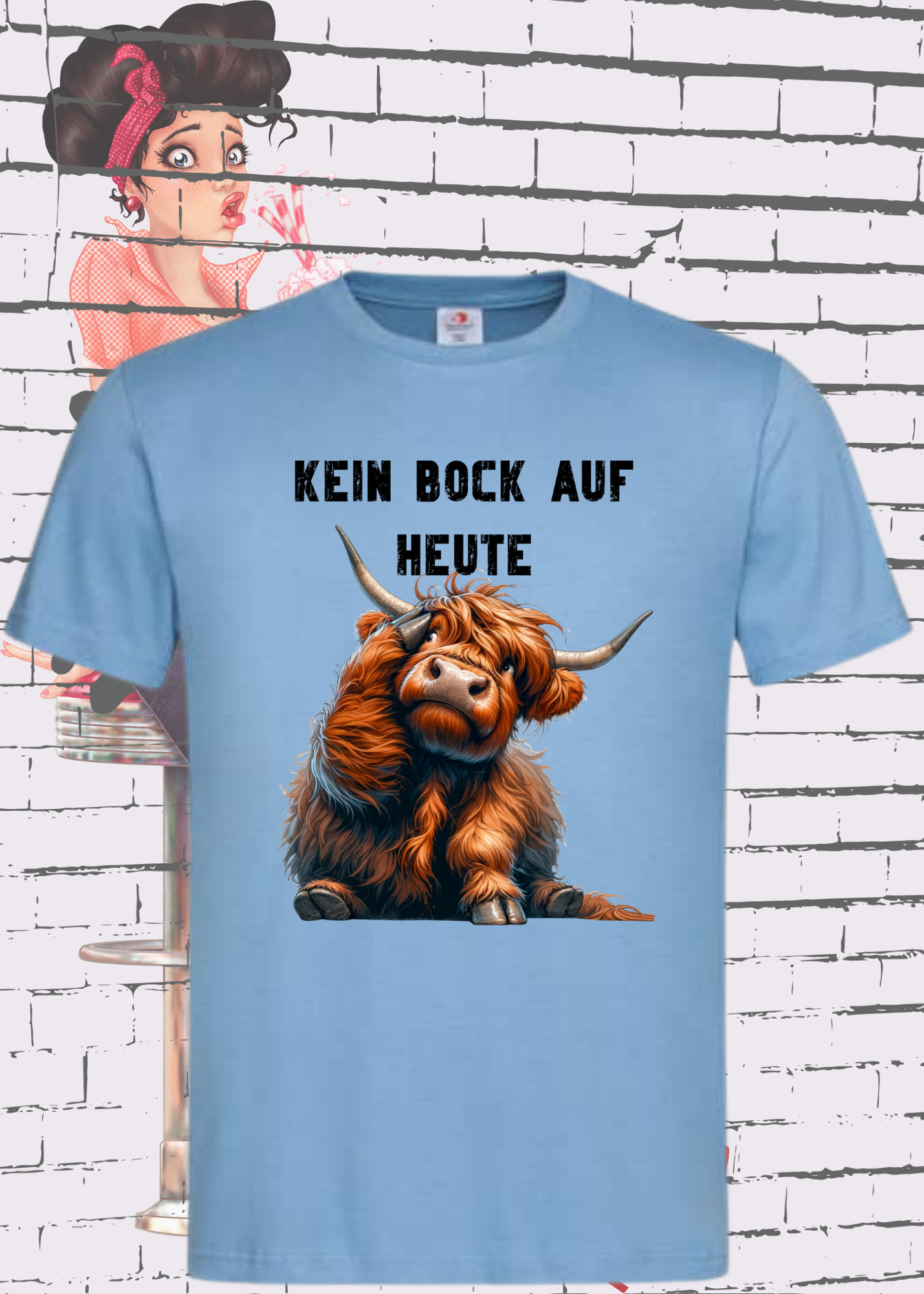 π Highland Kuh Unisex T-Shirt π΄ Kein Bock auf heute! π Montags-Mood