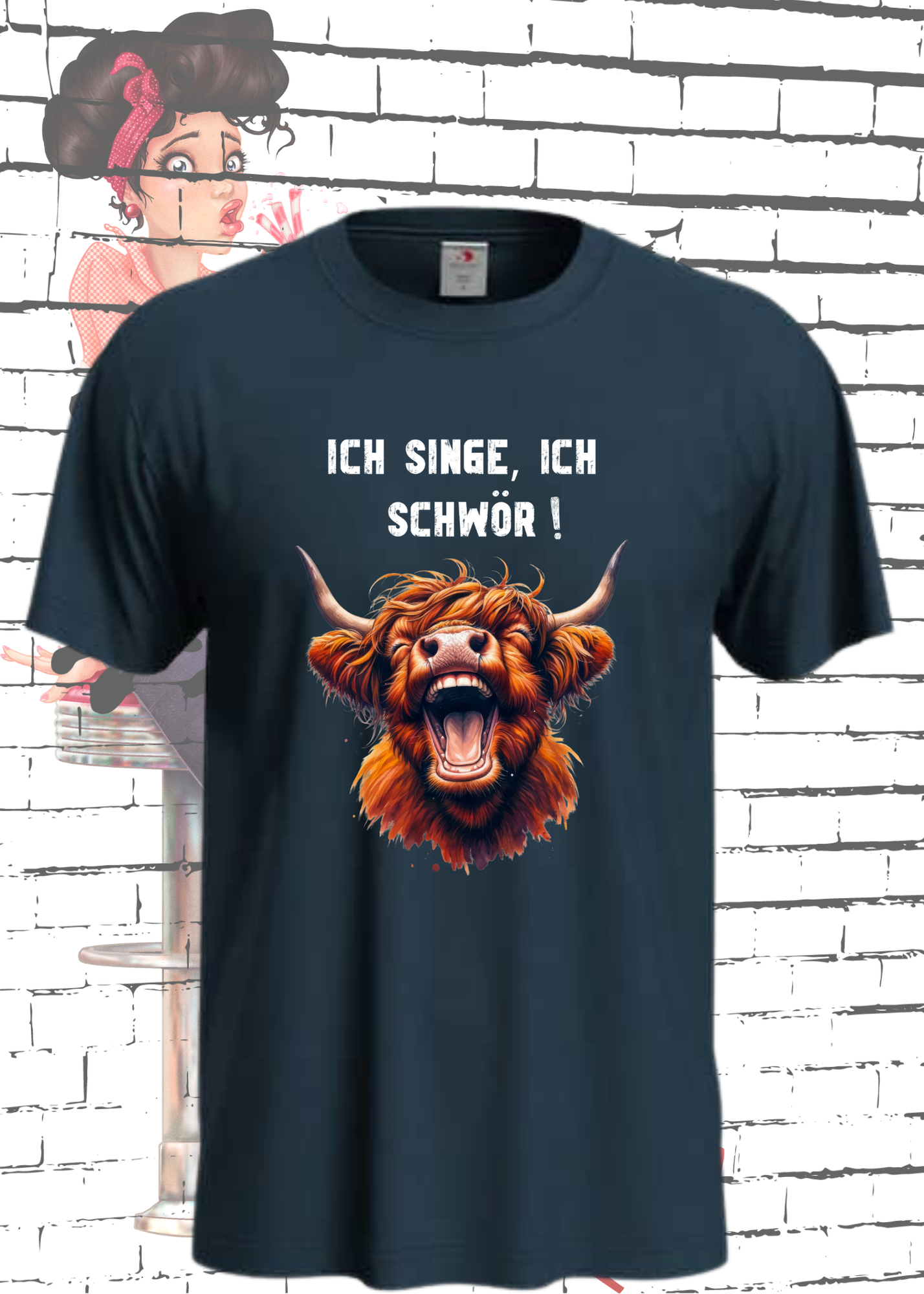 🐄 Highland Kuh Unisex T-Shirt - Ich singe, ich schwör! 🎵 (Spoiler: Sie schreit!)