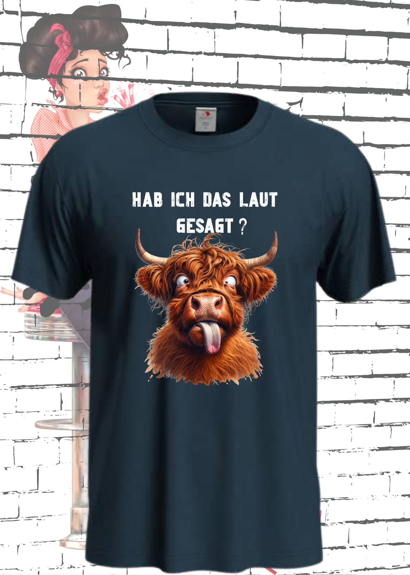 ๐ Highland Kuh Unisex T-Shirt - Hab ich das laut gesagt? | Lustiges Entspannungs-Shirt