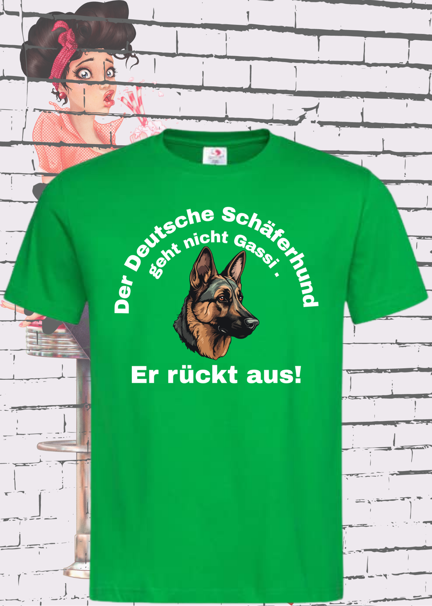 🐕🦺 Unisex T-Shirt - Der deutsche Schäferhund geht nicht Gassi. Er rückt aus! 🚨