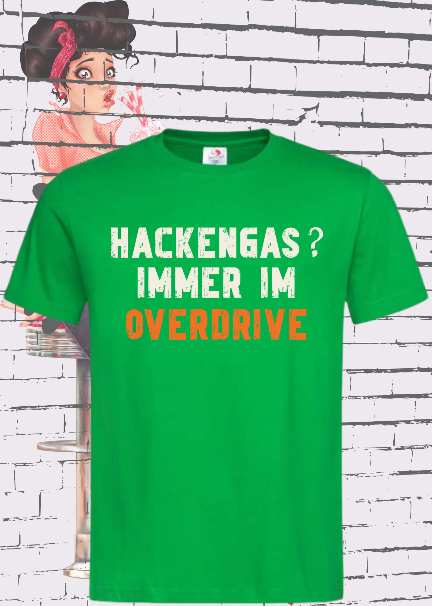 🚀 Hackengas? Immer im Overdrive - Lustiges Unisex T-Shirt ⚡