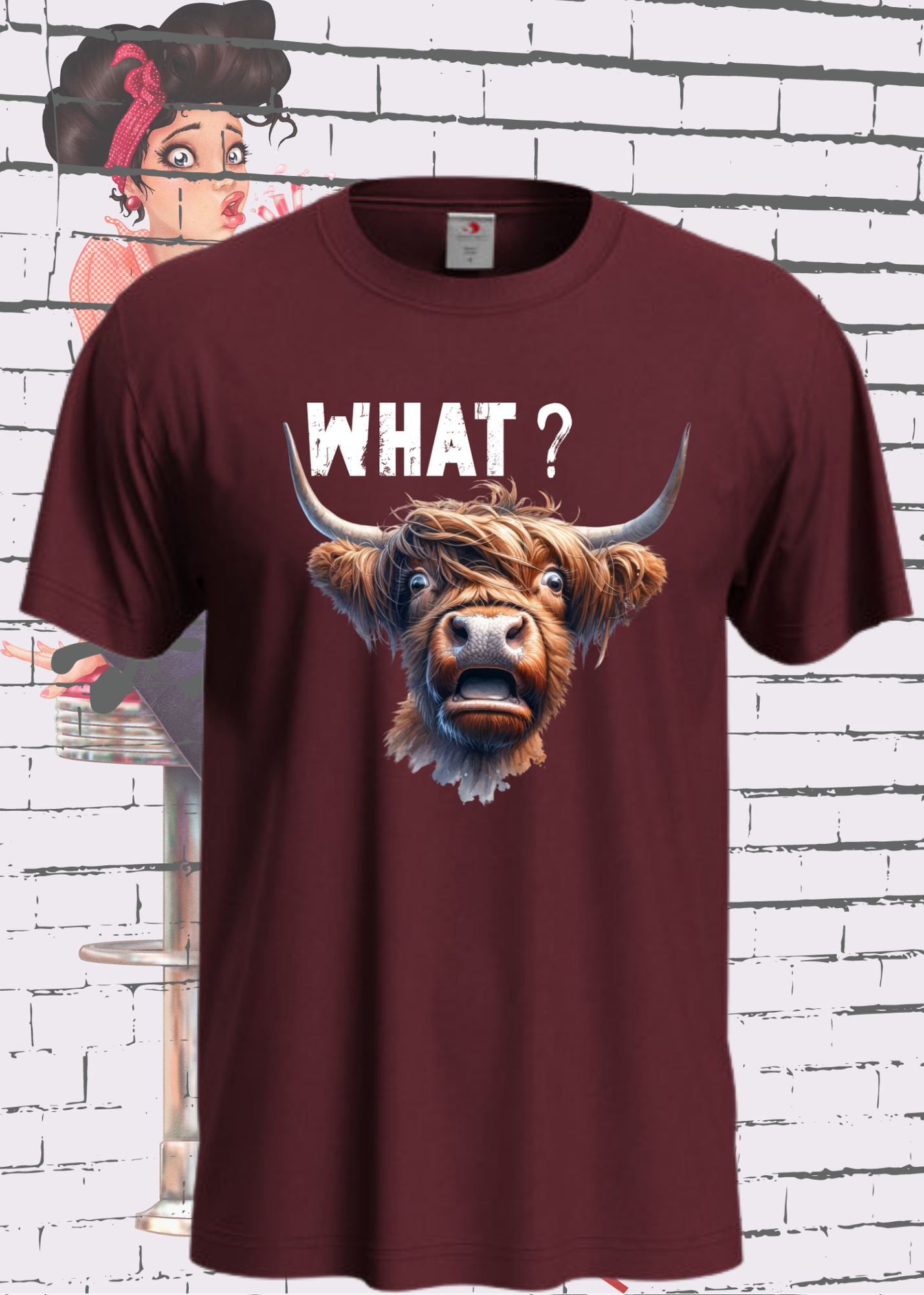 ๐ What?! Highland Kuh Unisex T-Shirt - Verwirrt aber Sรผร! ๐ค๐ด๓ ง๓ ข๓ ณ๓ ฃ๓ ด๓ ฟ