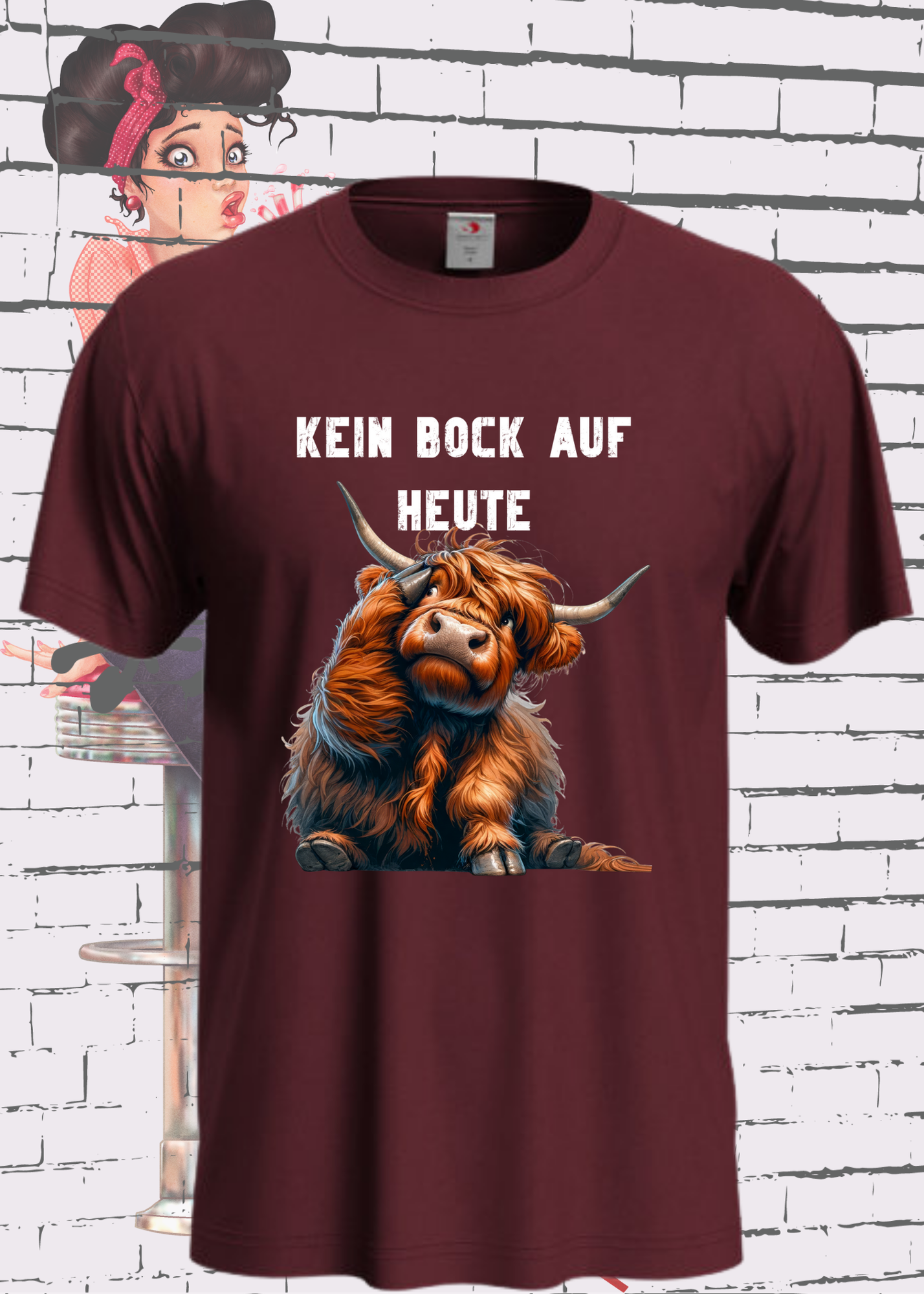 π Highland Kuh Unisex T-Shirt π΄ Kein Bock auf heute! π Montags-Mood