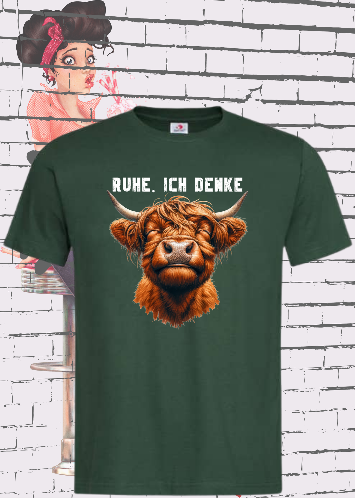 π Highland Kuh Unisex T-Shirt - Ruhe! Ich denke... π΄π§