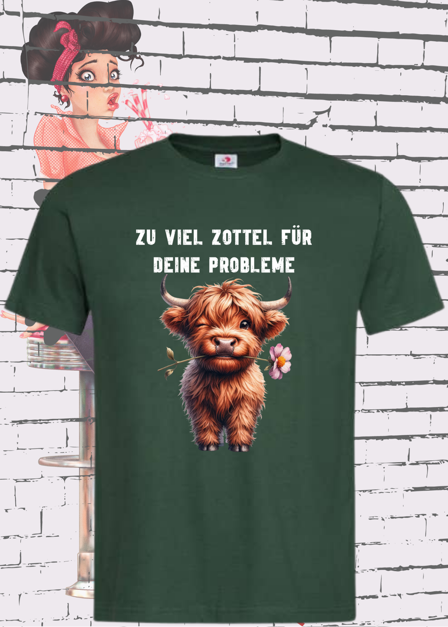 ๐ Highland Kuh Unisex T-Shirt - Zu viel Zottel fรผr Deine Probleme! ๐
