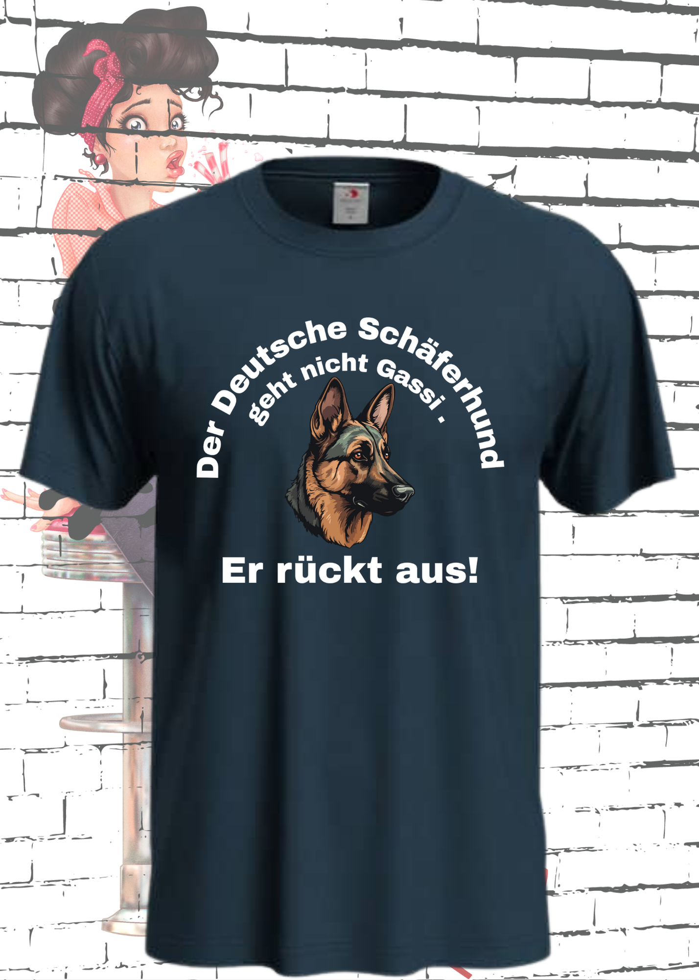 🐕🦺 Unisex T-Shirt - Der deutsche Schäferhund geht nicht Gassi. Er rückt aus! 🚨