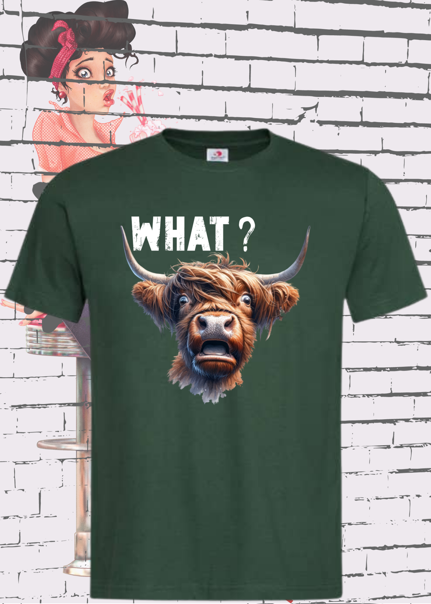 ๐ What?! Highland Kuh Unisex T-Shirt - Verwirrt aber Sรผร! ๐ค๐ด๓ ง๓ ข๓ ณ๓ ฃ๓ ด๓ ฟ