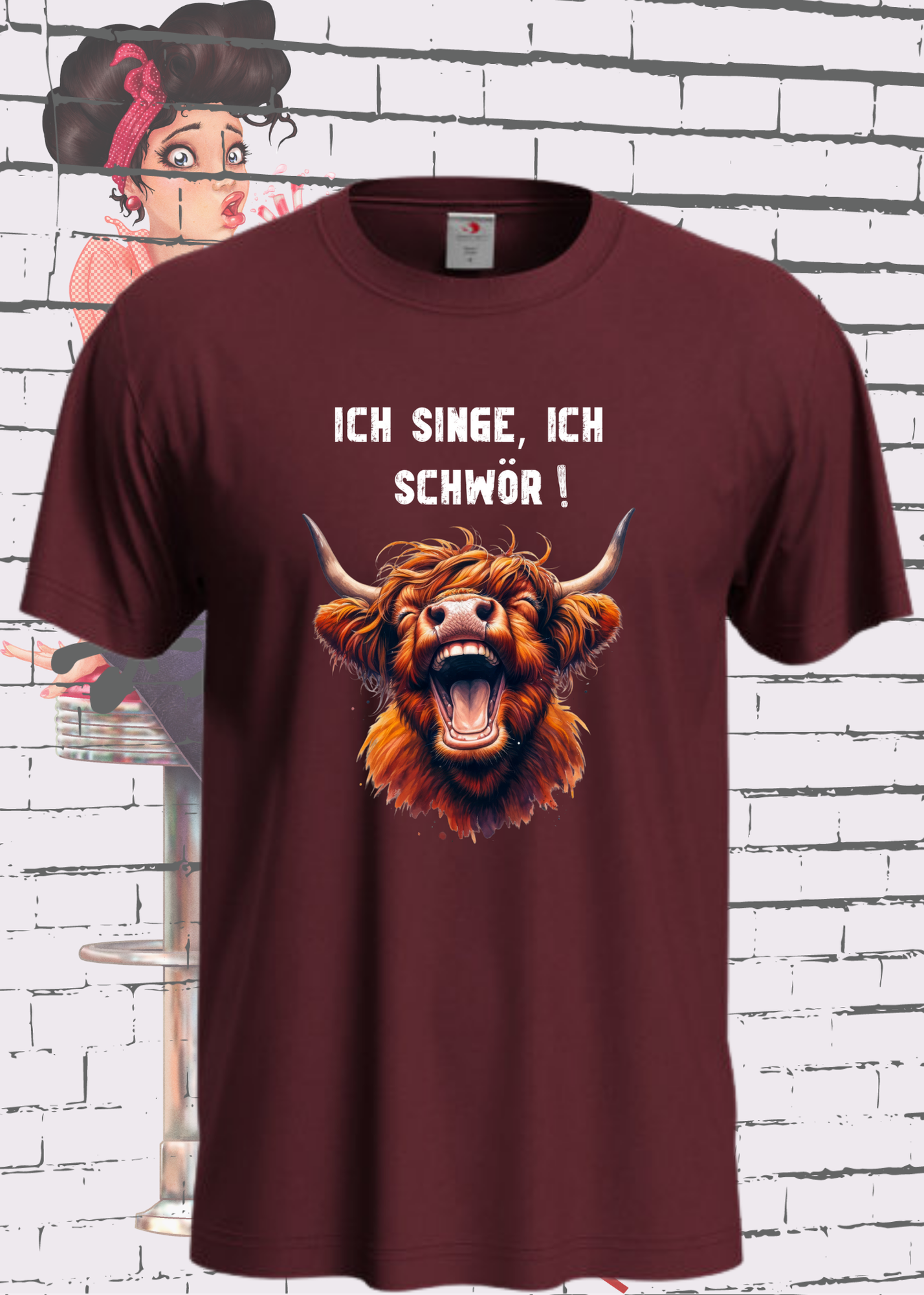 🐄 Highland Kuh Unisex T-Shirt - Ich singe, ich schwör! 🎵 (Spoiler: Sie schreit!)