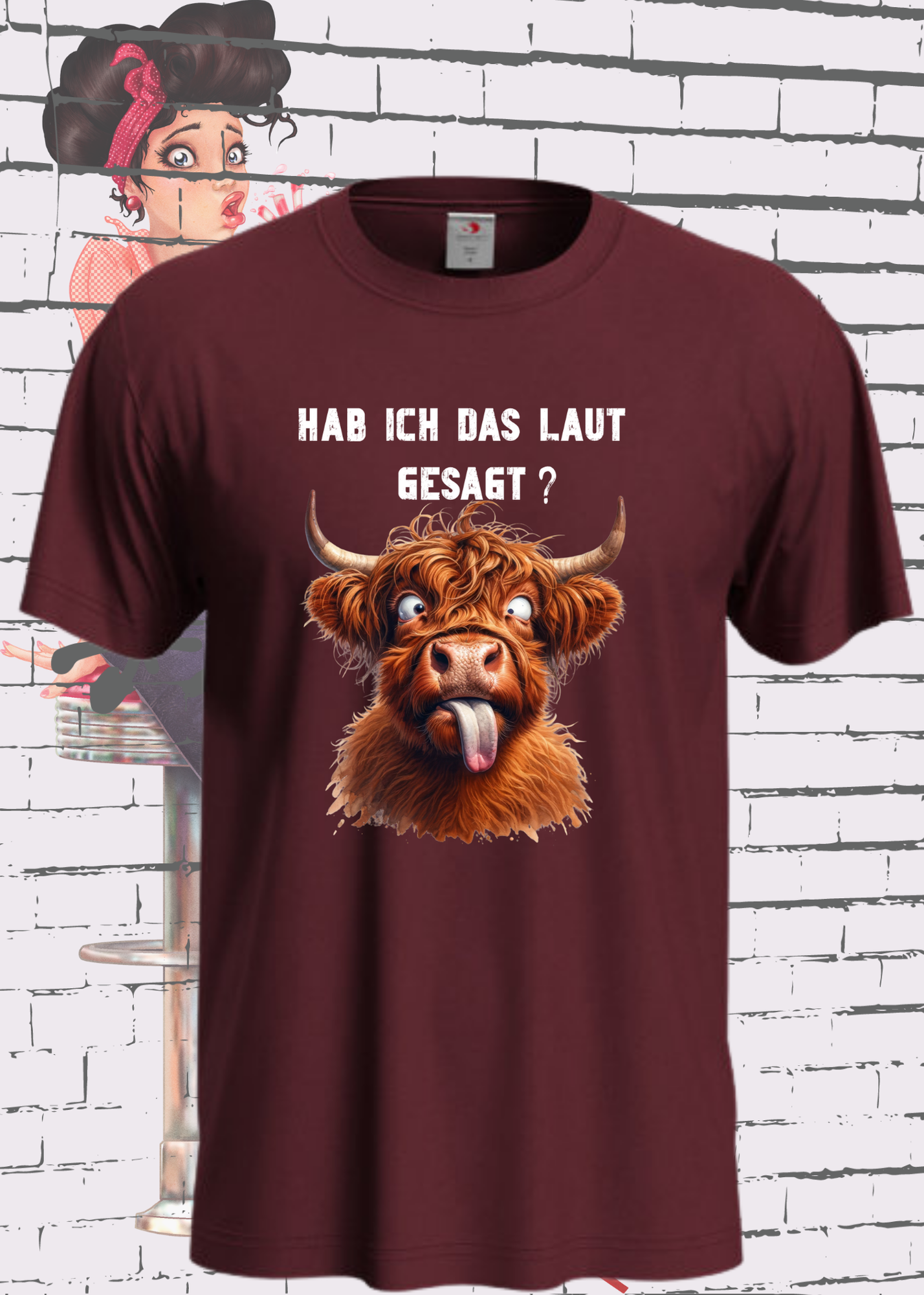 ๐ Highland Kuh Unisex T-Shirt - Hab ich das laut gesagt? | Lustiges Entspannungs-Shirt