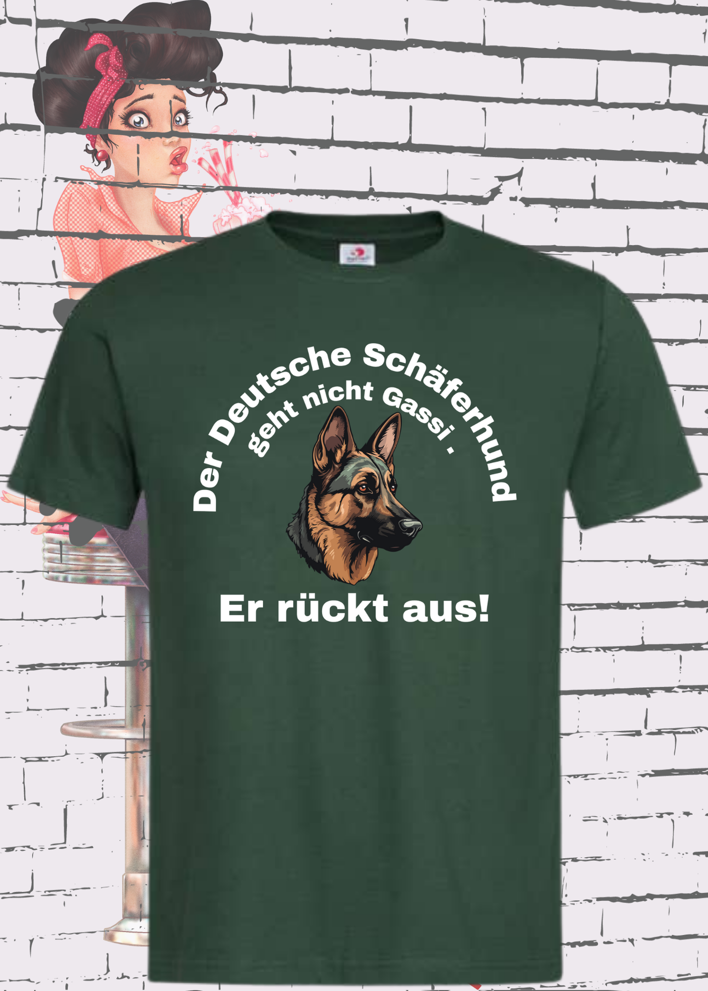 🐕🦺 Unisex T-Shirt - Der deutsche Schäferhund geht nicht Gassi. Er rückt aus! 🚨