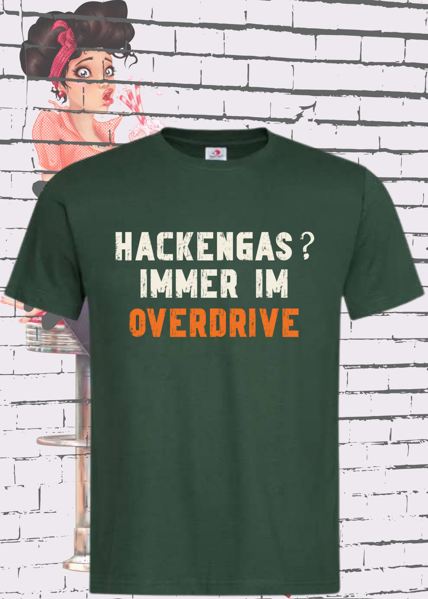 🚀 Hackengas? Immer im Overdrive - Lustiges Unisex T-Shirt ⚡