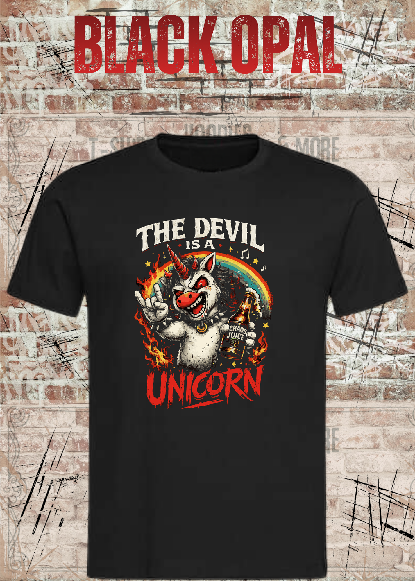 The Devil is a Unicorn – Lustiges Unisex Statement T-Shirt mit Einhorn Motiv