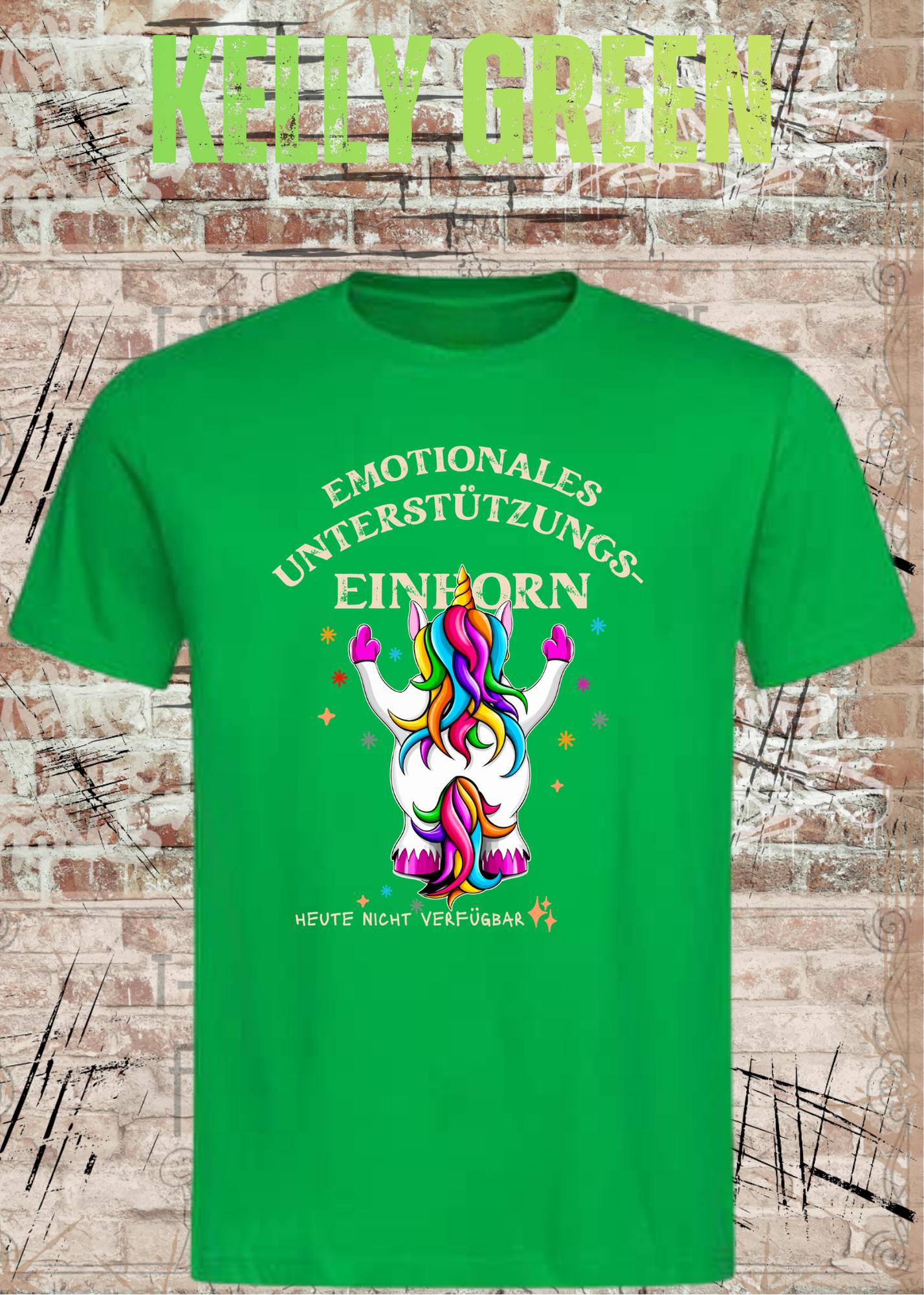 Emotionales Unterstützungs-Einhorn T-Shirt – Lustiges Unicorn Shirt Damen Herren