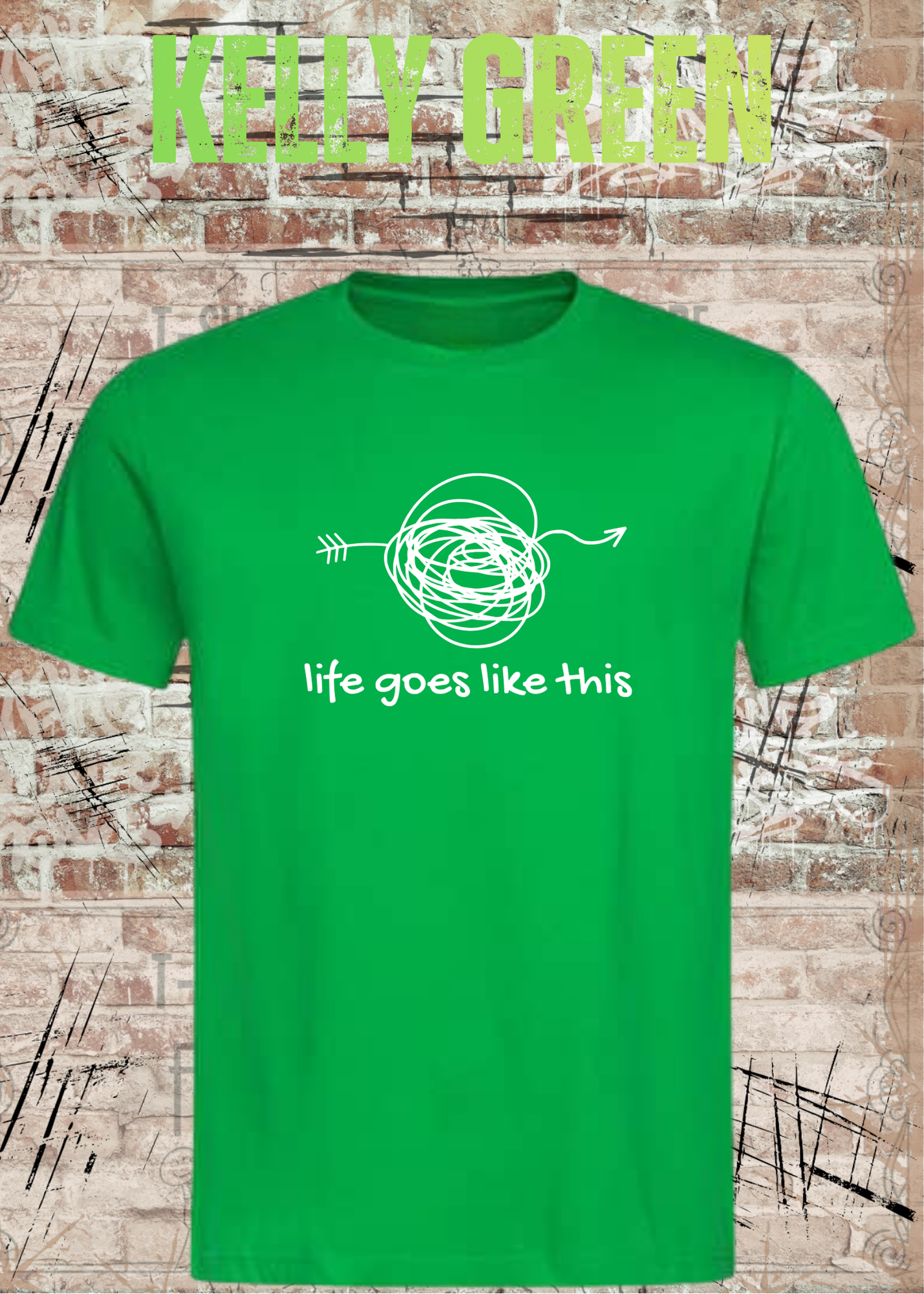 Life goes like this – Philosophisches Unisex T-Shirt | Minimalistisches Statement Shirt