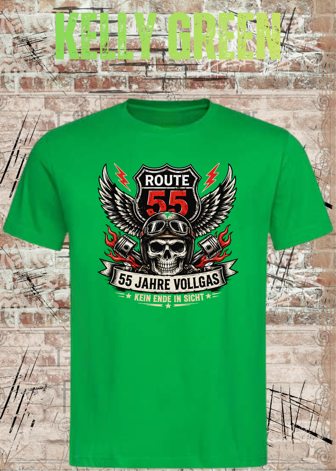 55 Jahre Vollgas T-Shirt – Route 55 | Lustiges 55. Geburtstag Geschenk für Männer