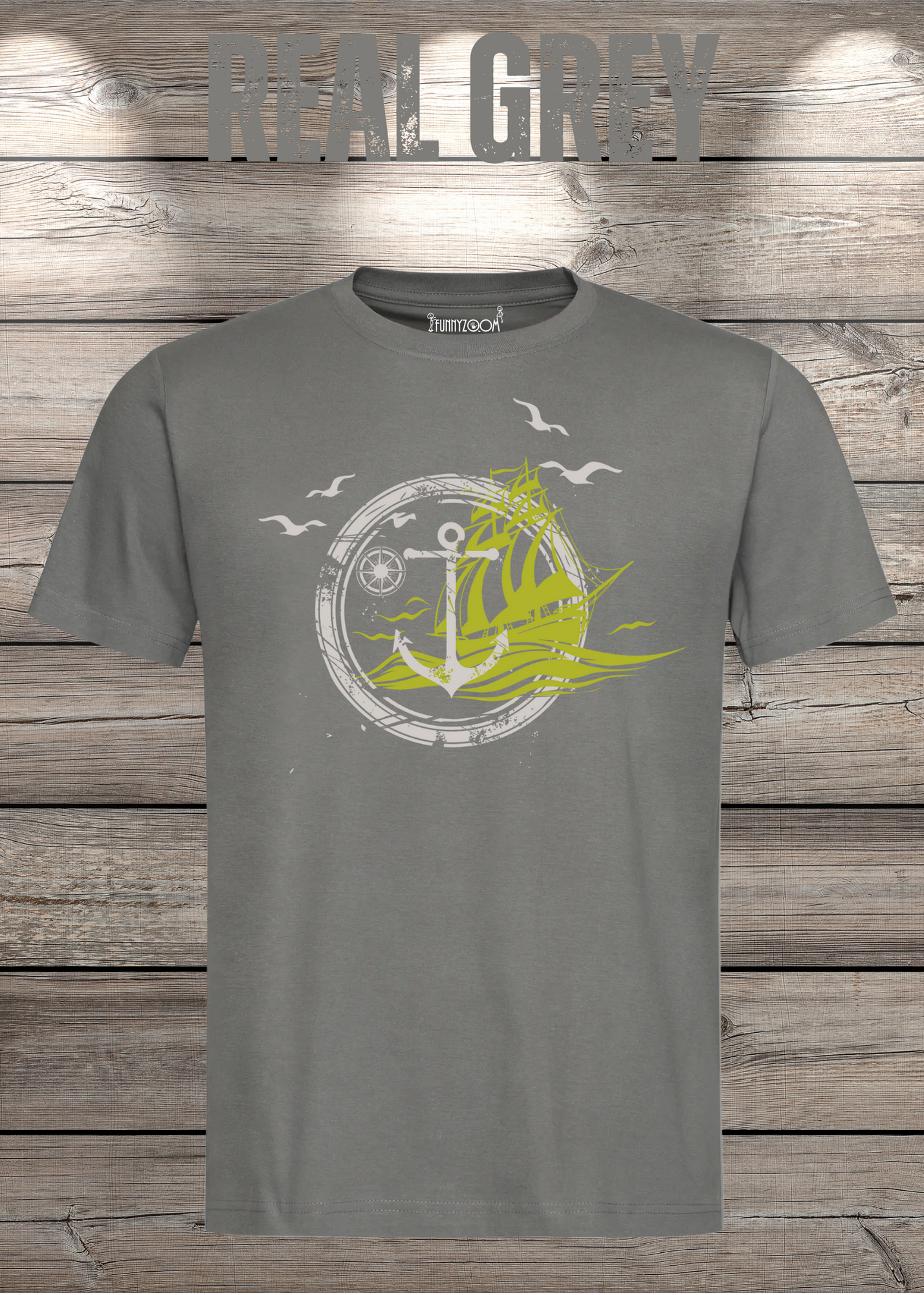 T-Shirt Schiff Anker Kompass Witziges T-Shirt mit Spruch Geschenkidee Freizeit T-Shirt Geburtstagsgeschenk Unisex